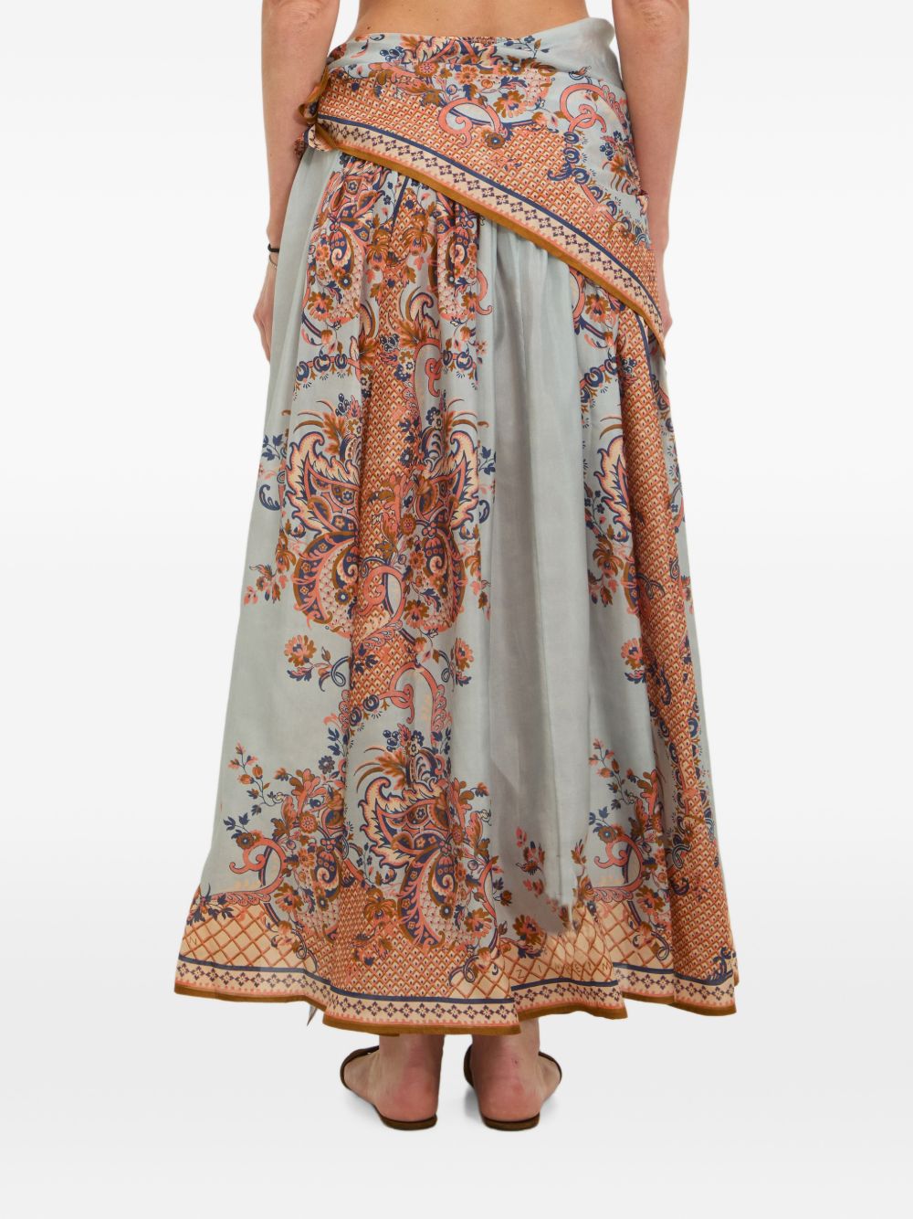 Zimmermann Women Aster Printed Silk Skirt ZIMMERMANN