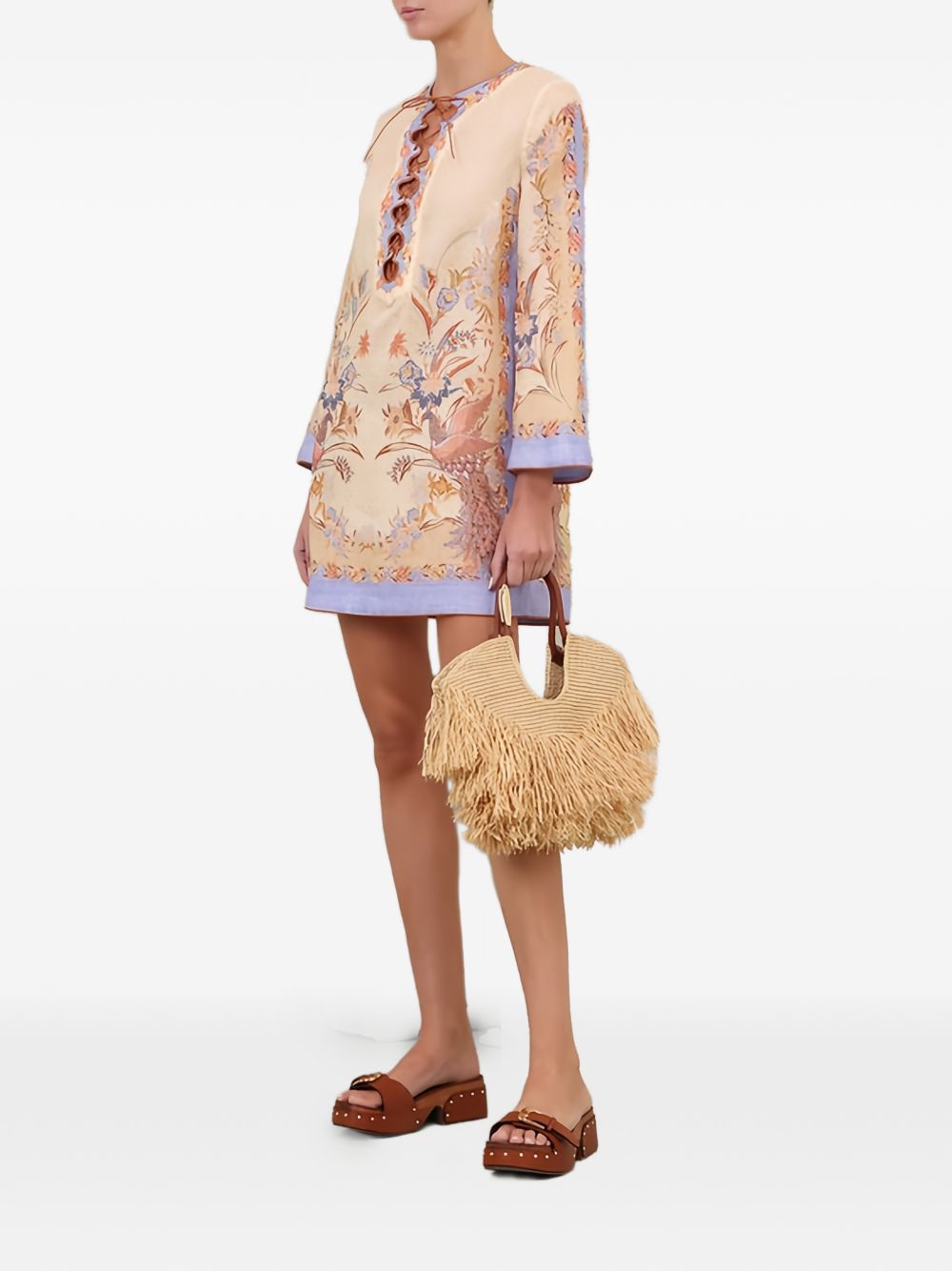 Zimmermann Women Indra Linen Mini Dress ZIMMERMANN