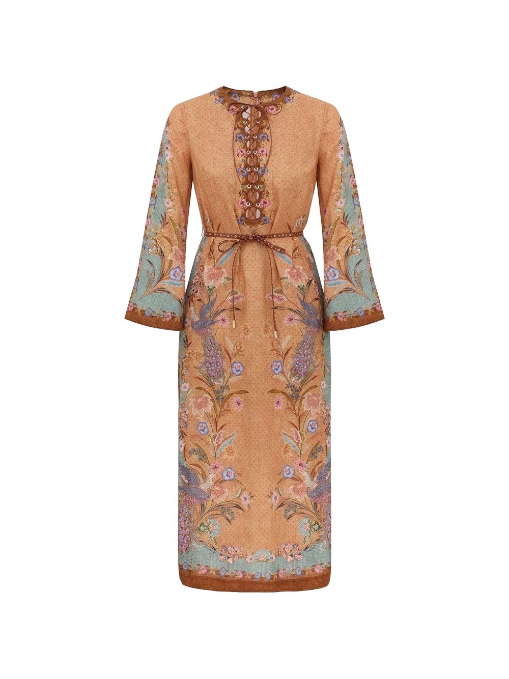 Zimmermann Women Indra Linen Midi Dress ZIMMERMANN