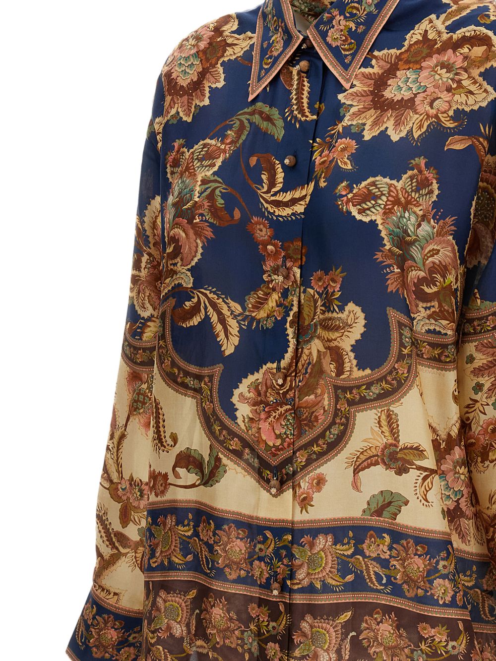 Zimmermann Women Aster Printed Silk Shirt ZIMMERMANN