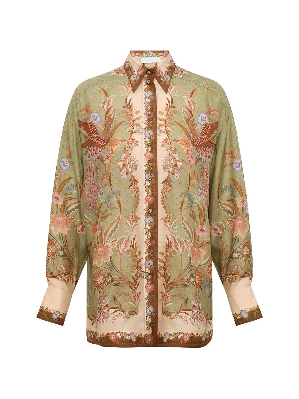 Zimmermann Women Indra Printed Silk Shirt ZIMMERMANN