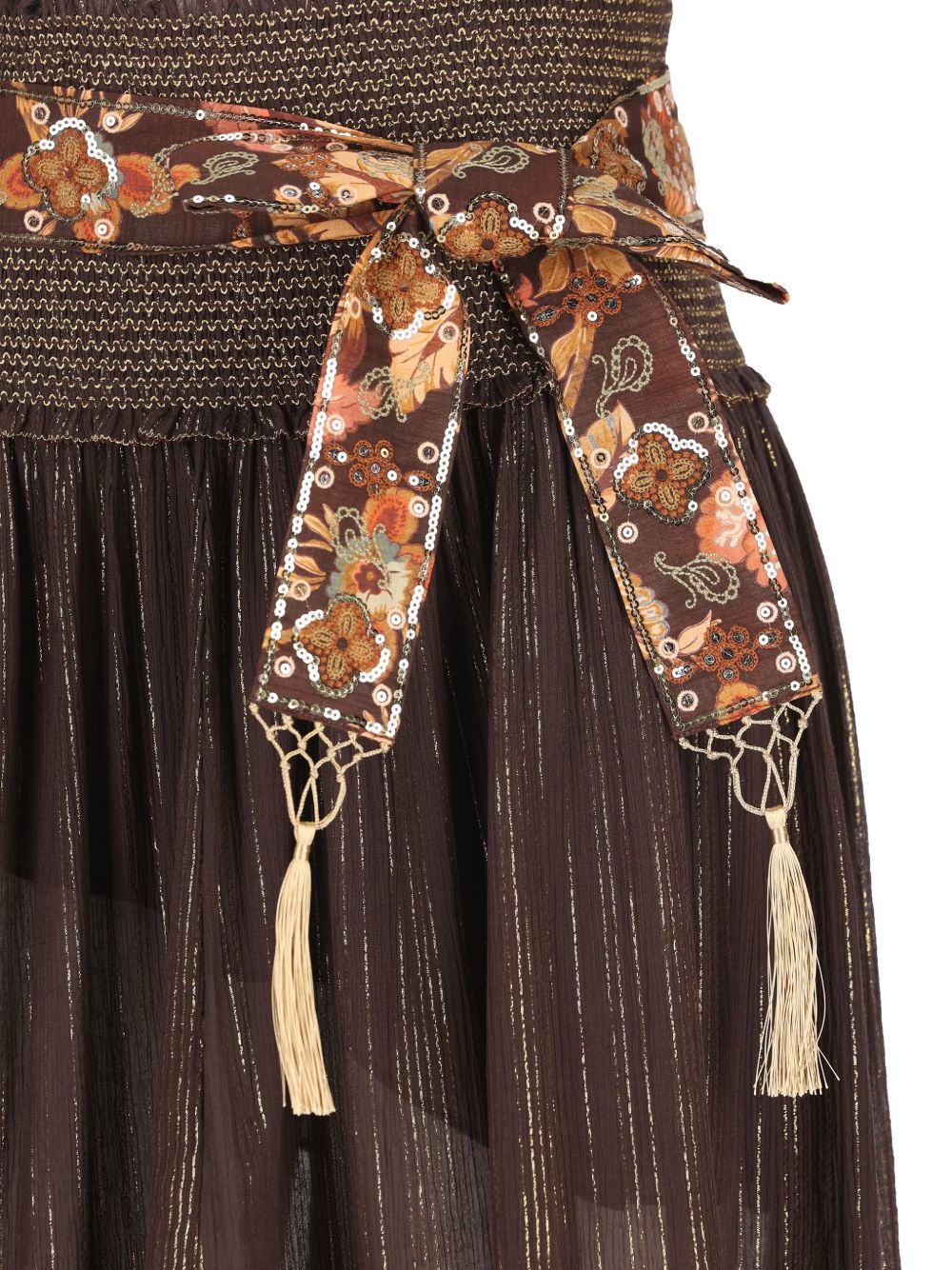 Zimmermann Women Aster Cotton And Silk Midi Skirt ZIMMERMANN