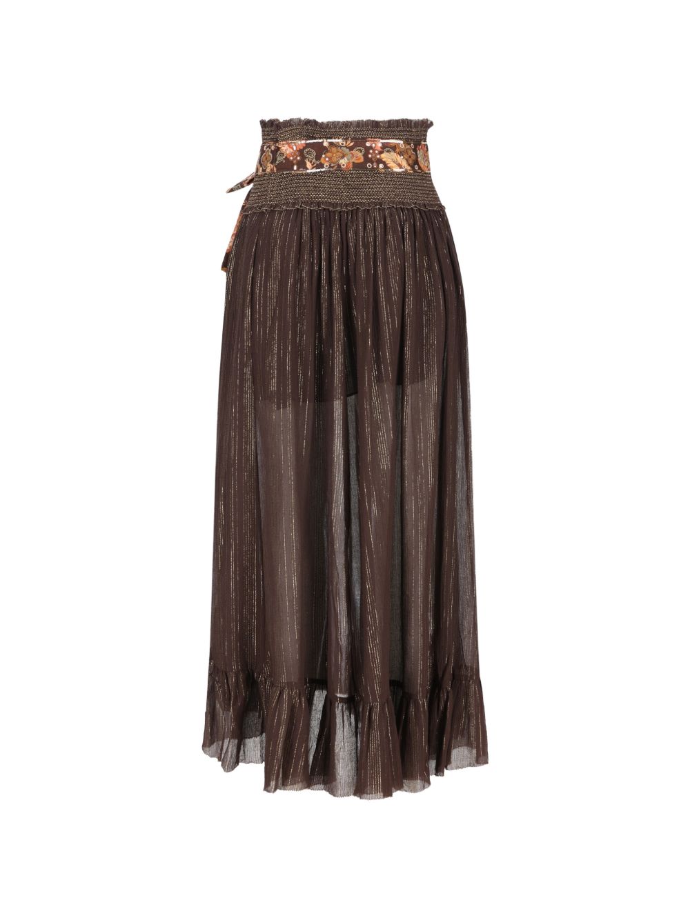 Zimmermann Women Aster Cotton And Silk Midi Skirt ZIMMERMANN