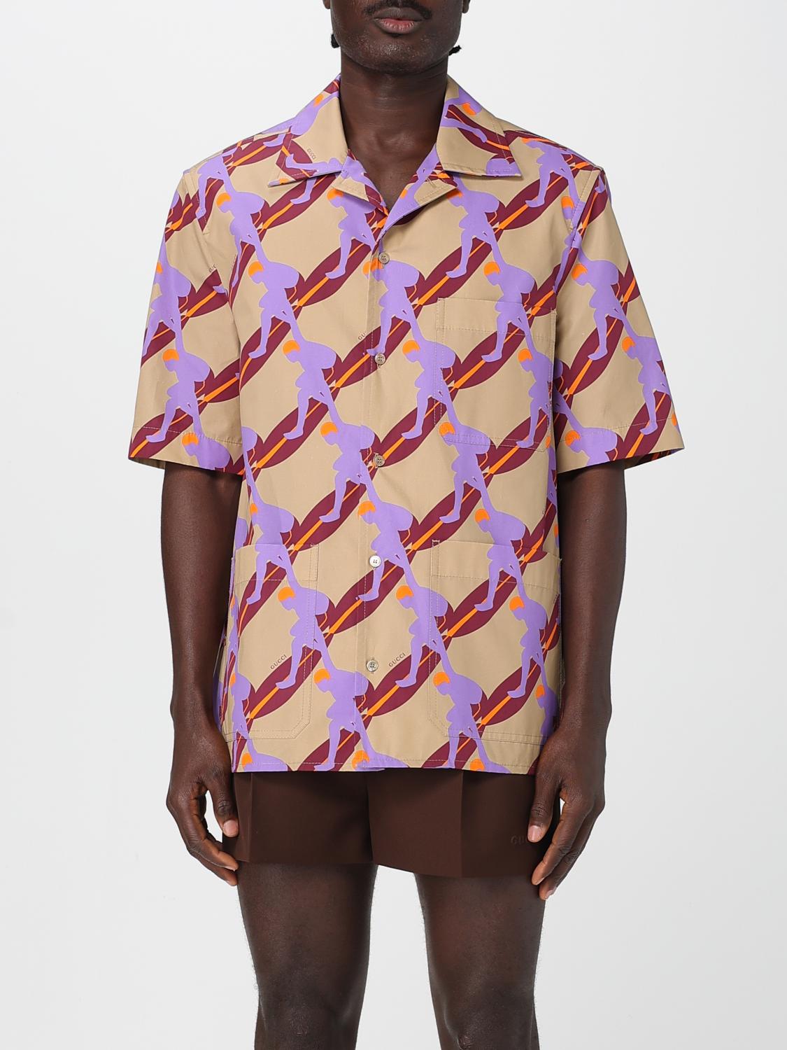Gucci Shirt Men Beige GUCCI