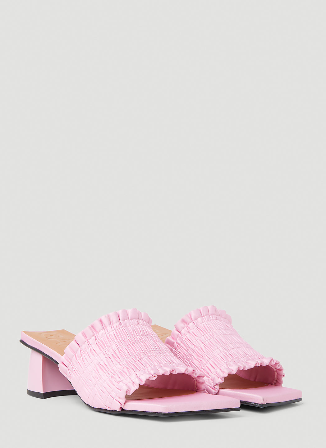 Ganni Women Smock Kitten Heel Mules GANNI