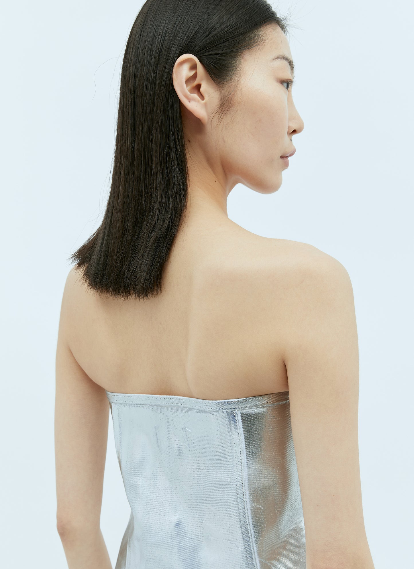 Ganni Women Foil Denim Corsage GANNI