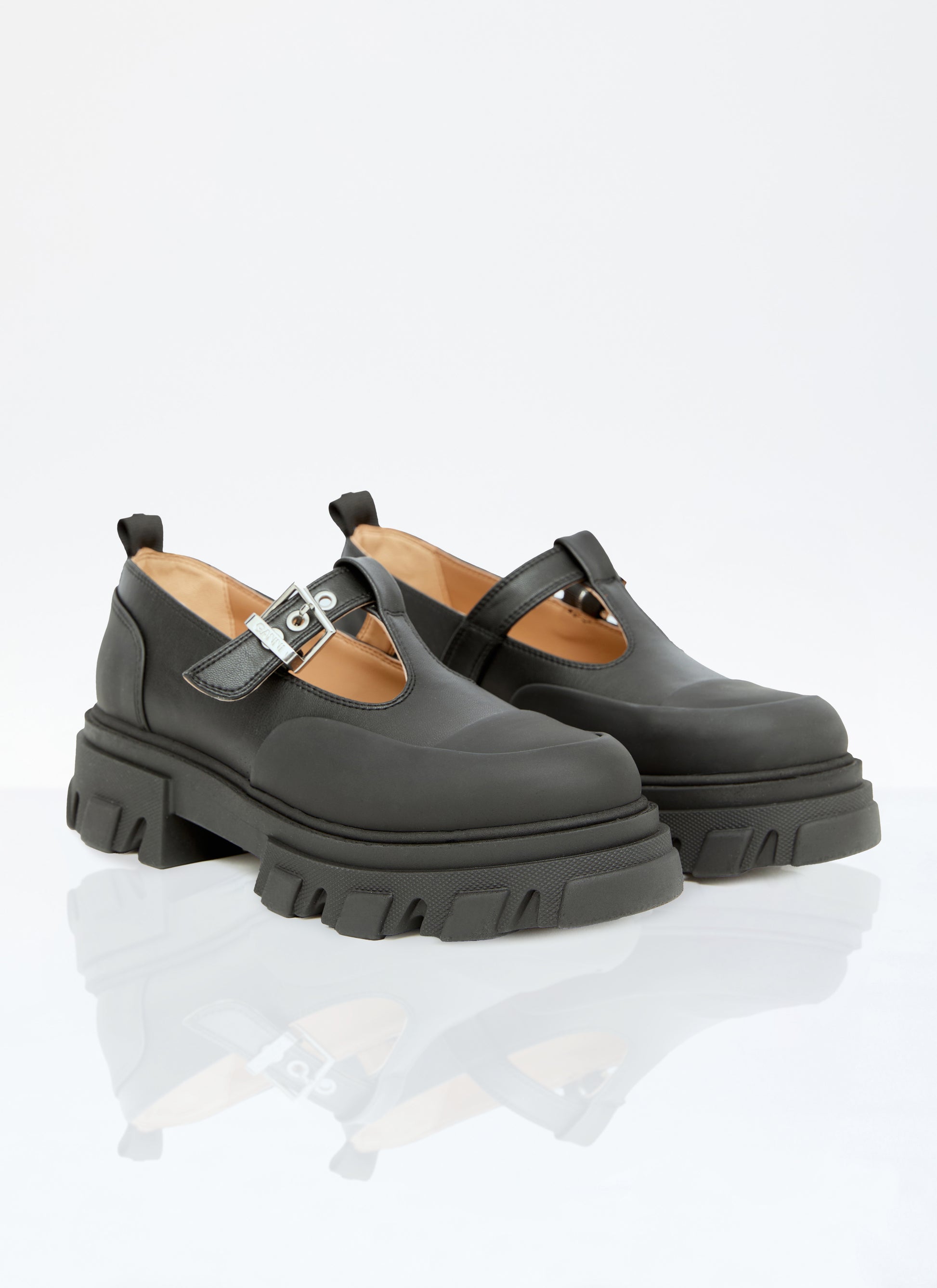 Ganni Women Cleated Mary-Jane Shoes GANNI