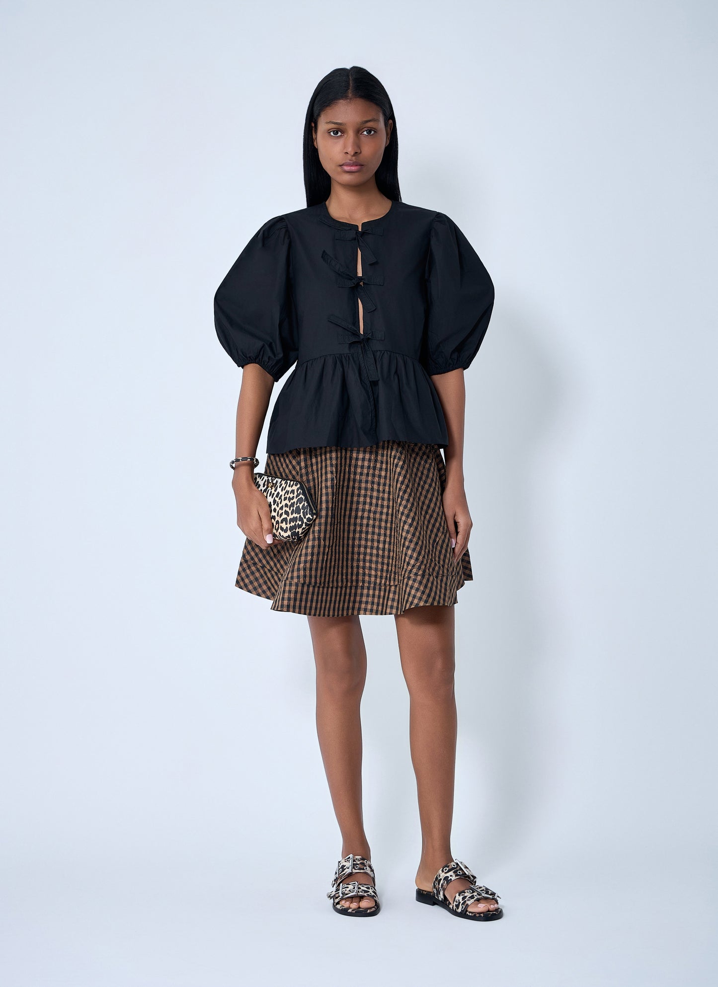 Ganni Women Peplum Blouse GANNI