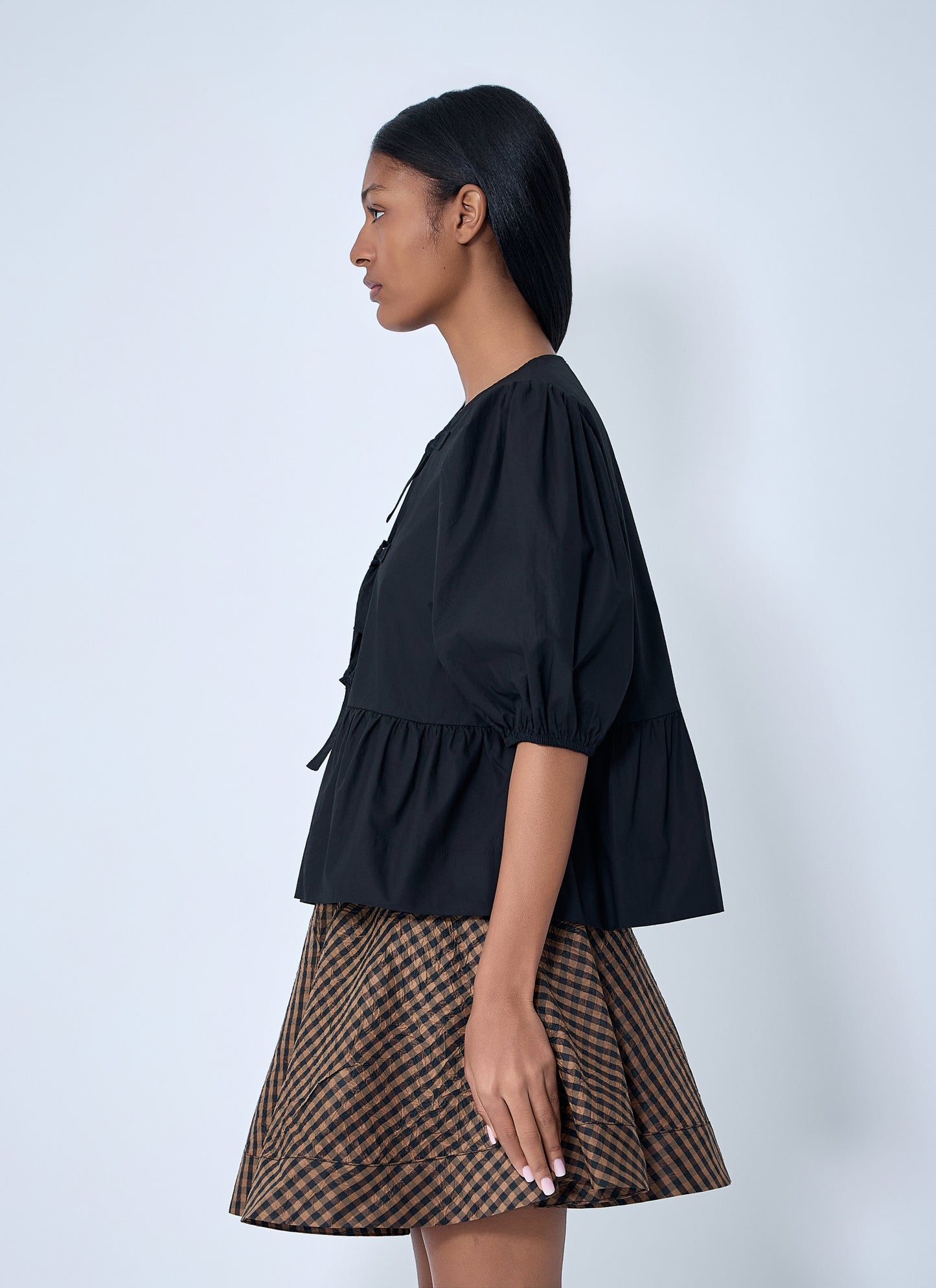 Ganni Women Peplum Blouse GANNI