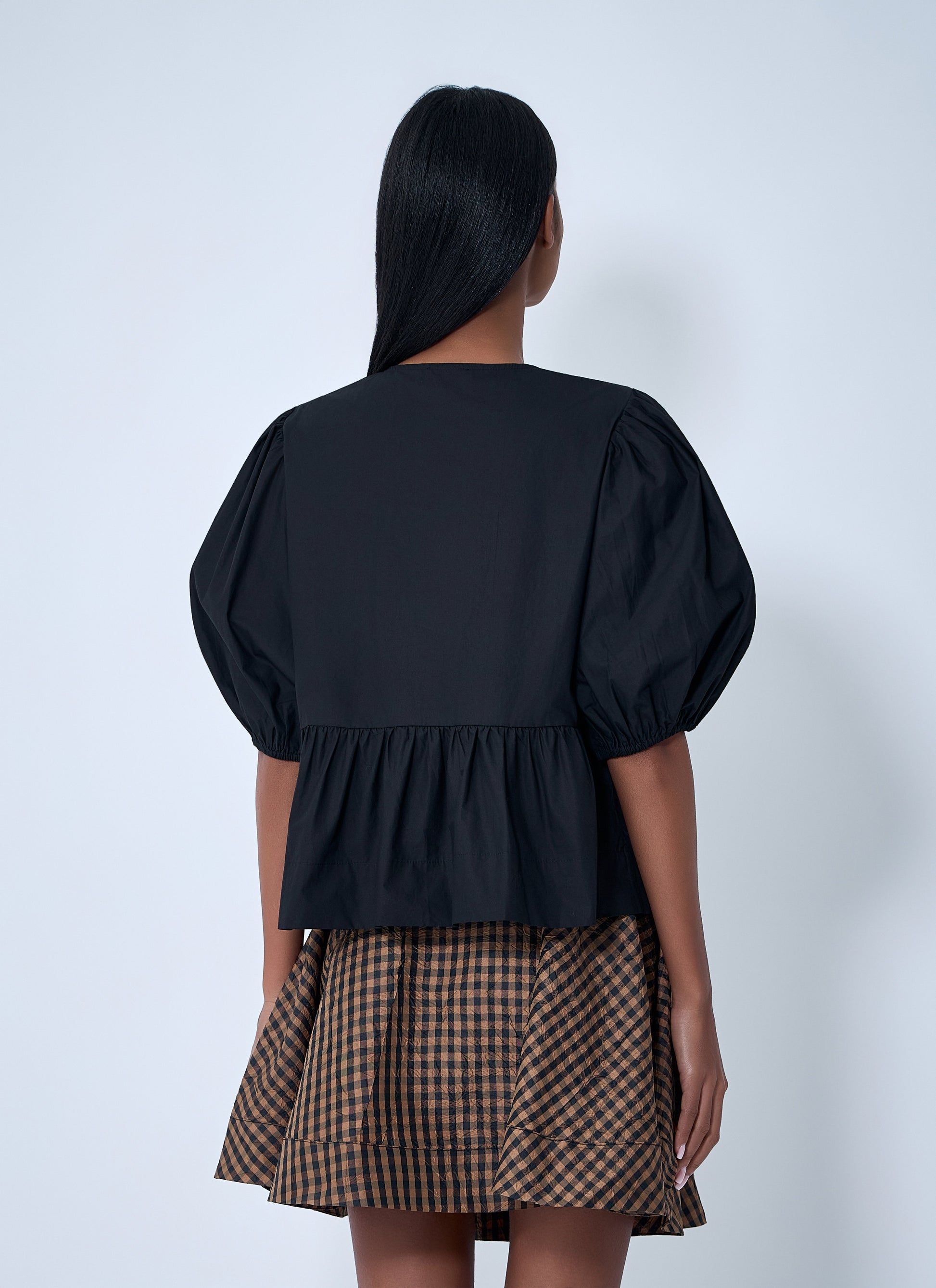 Ganni Women Peplum Blouse GANNI