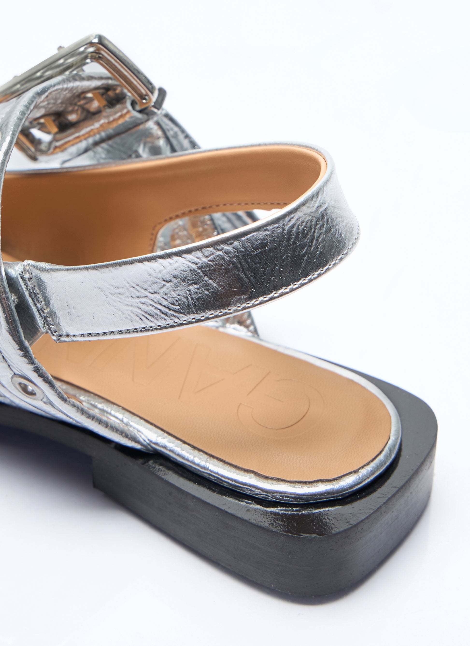 Ganni Women Feminine Buckle Ballerina Flats GANNI