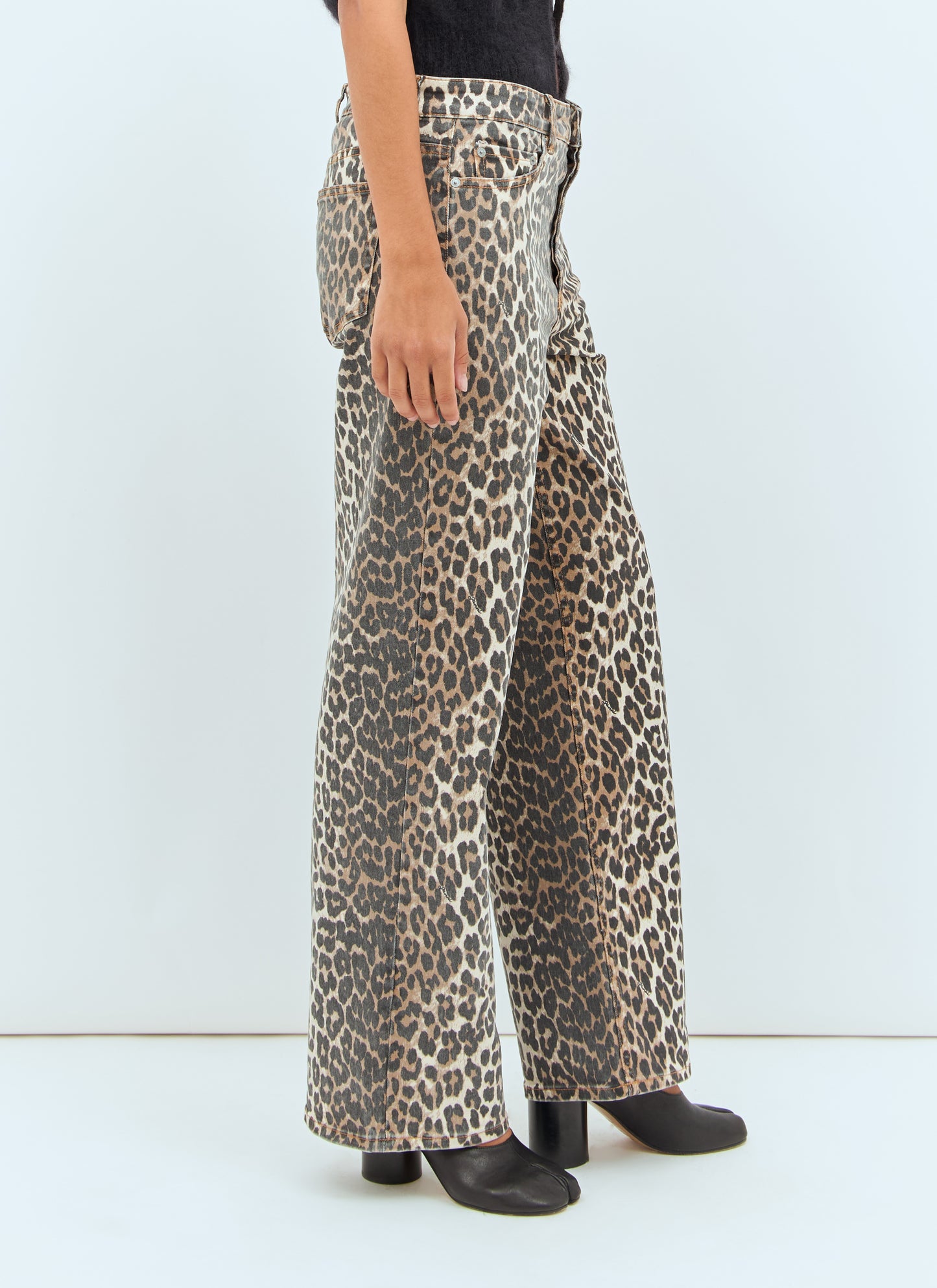 Ganni Women Leopard Print Izey Pants GANNI