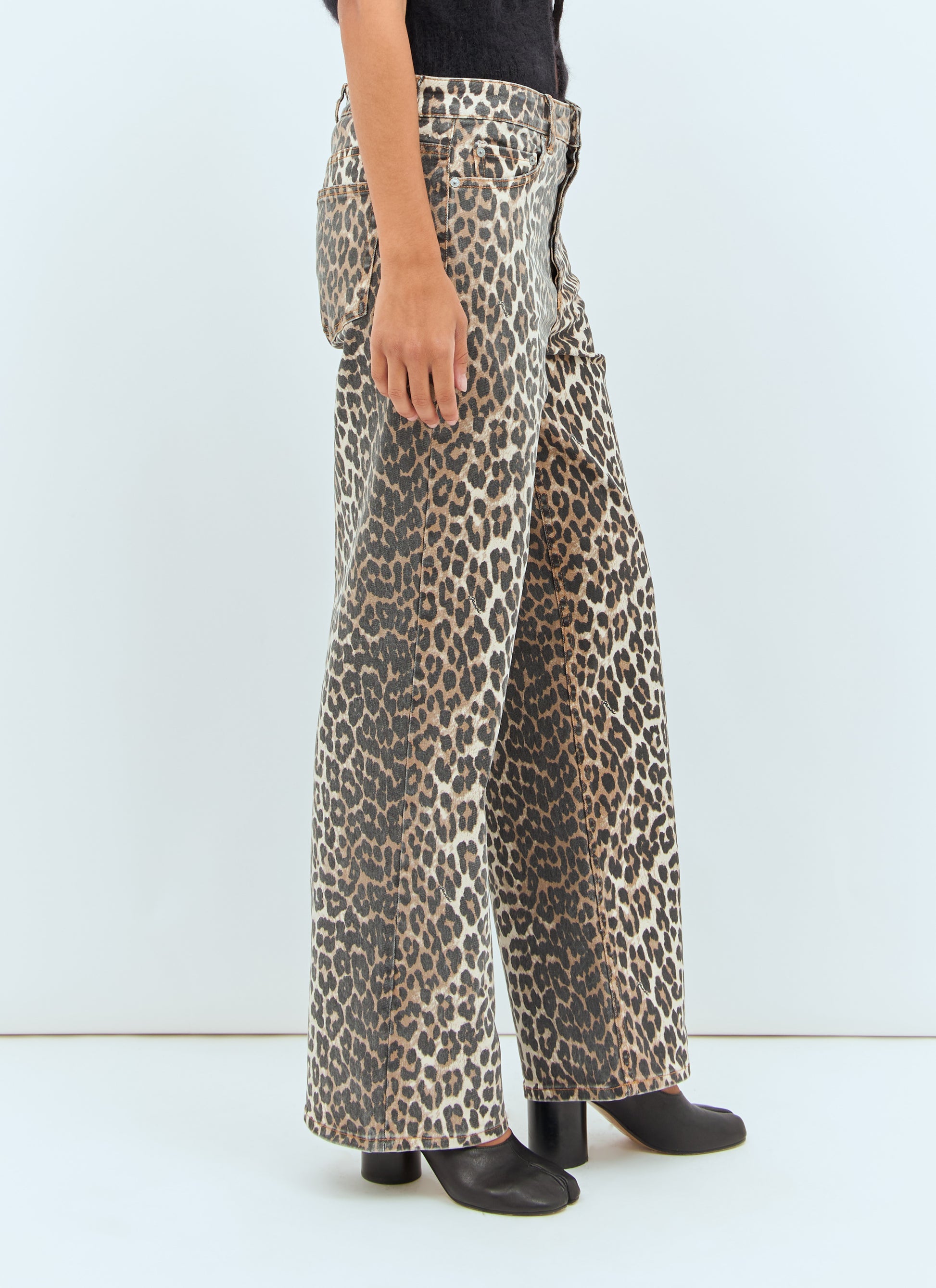 Ganni Women Leopard Print Izey Pants GANNI