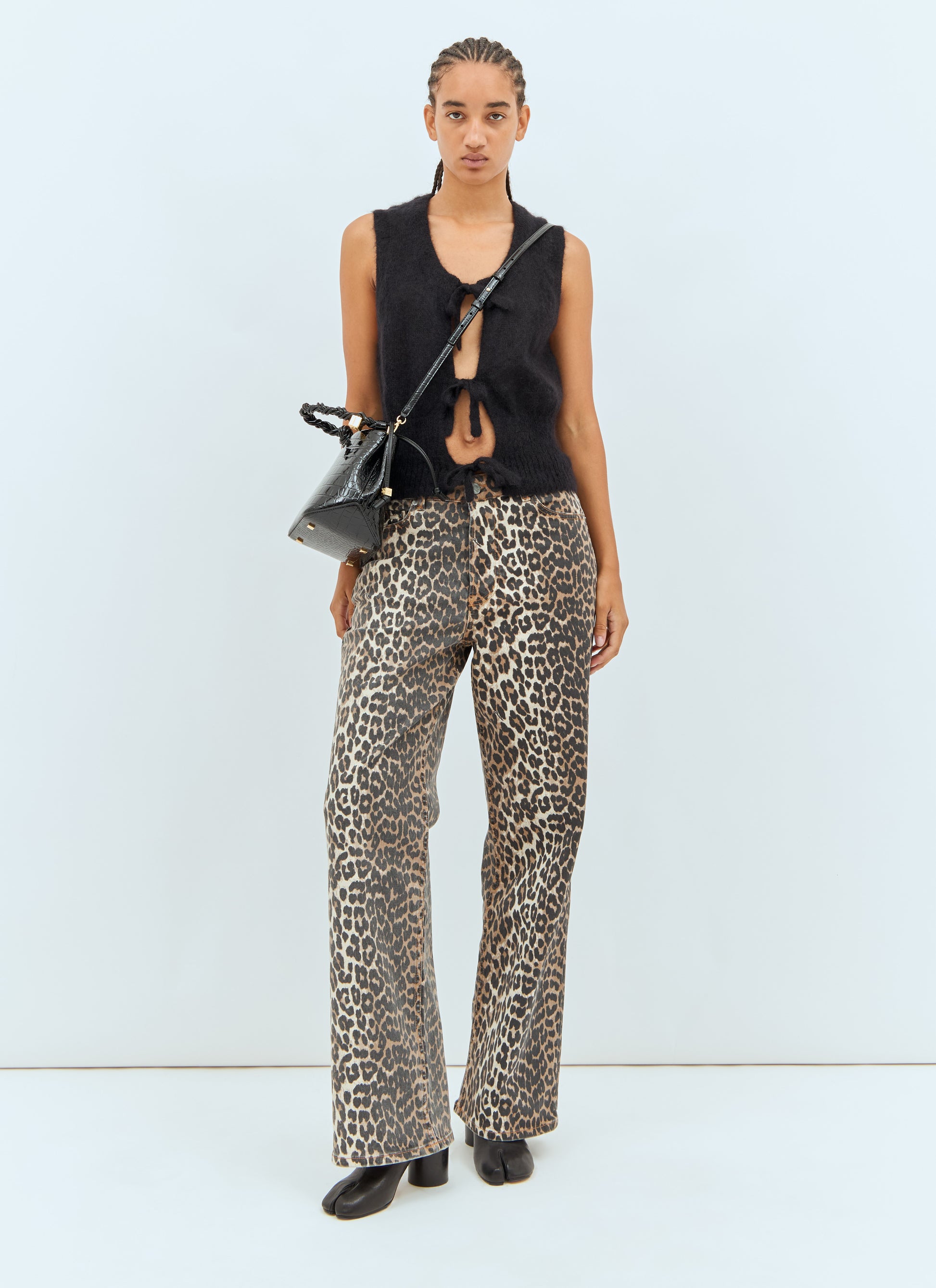 Ganni Women Leopard Print Izey Pants GANNI