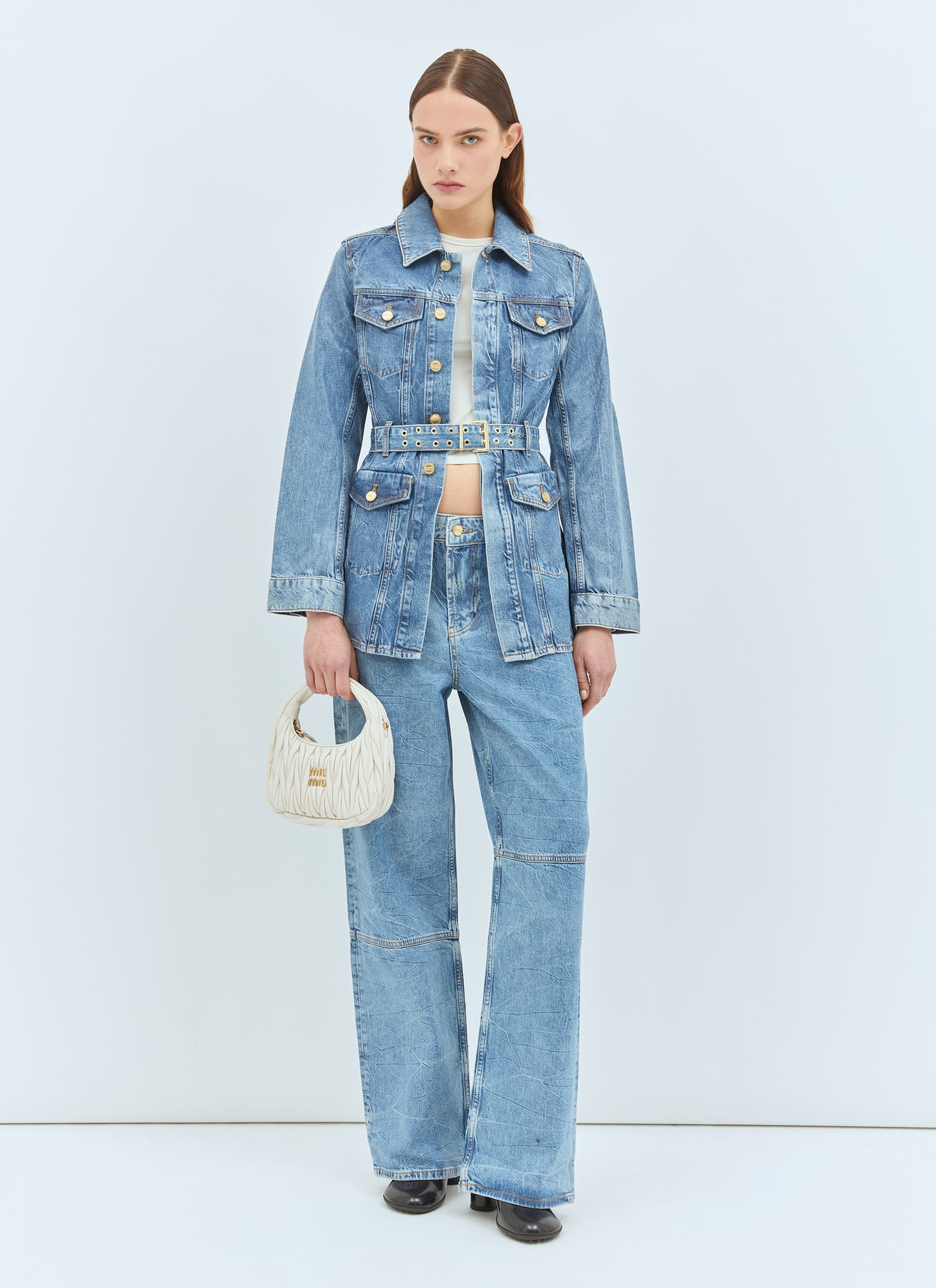 Ganni Women Foil Denim Jacket GANNI