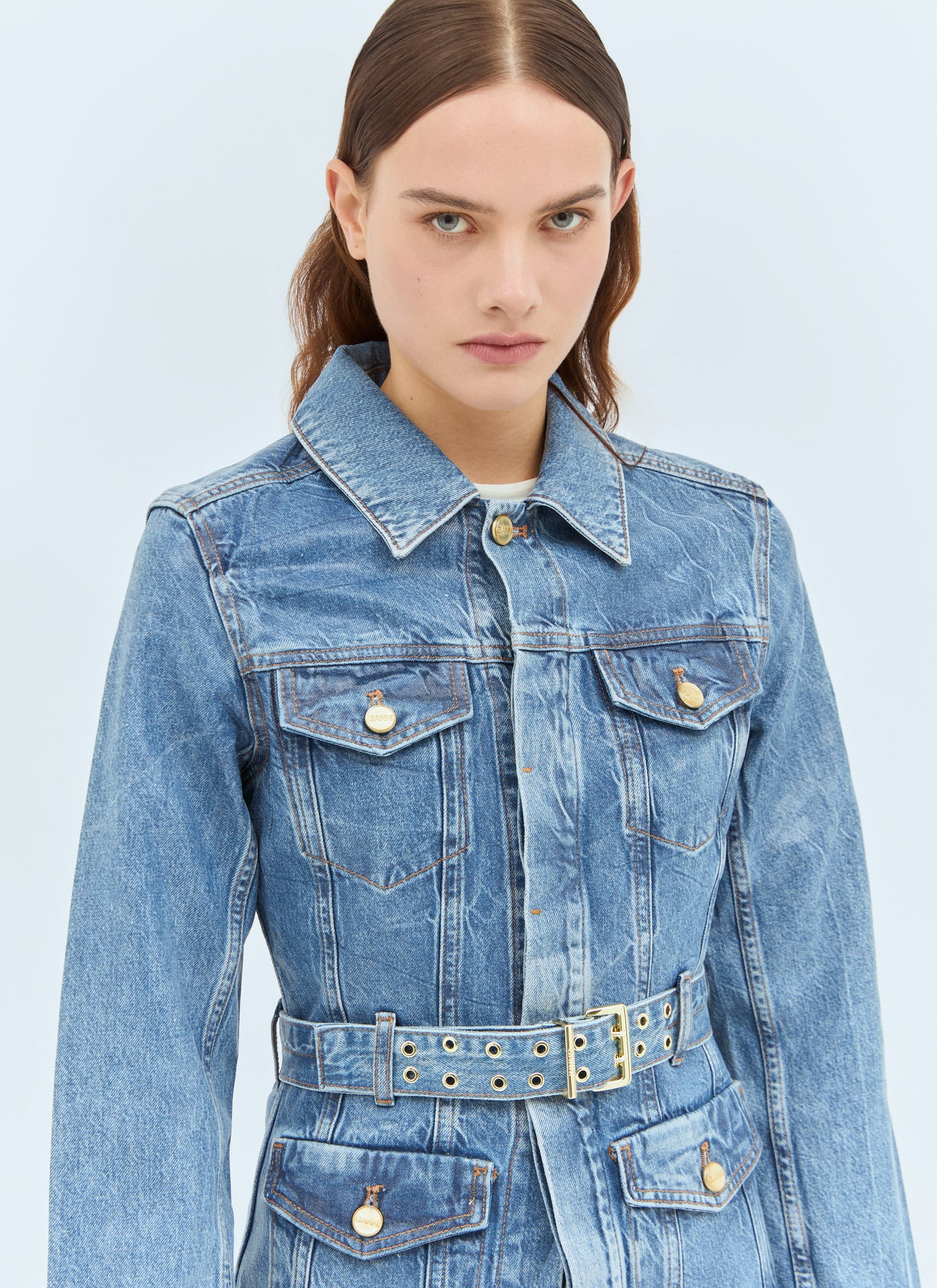 Ganni Women Foil Denim Jacket GANNI