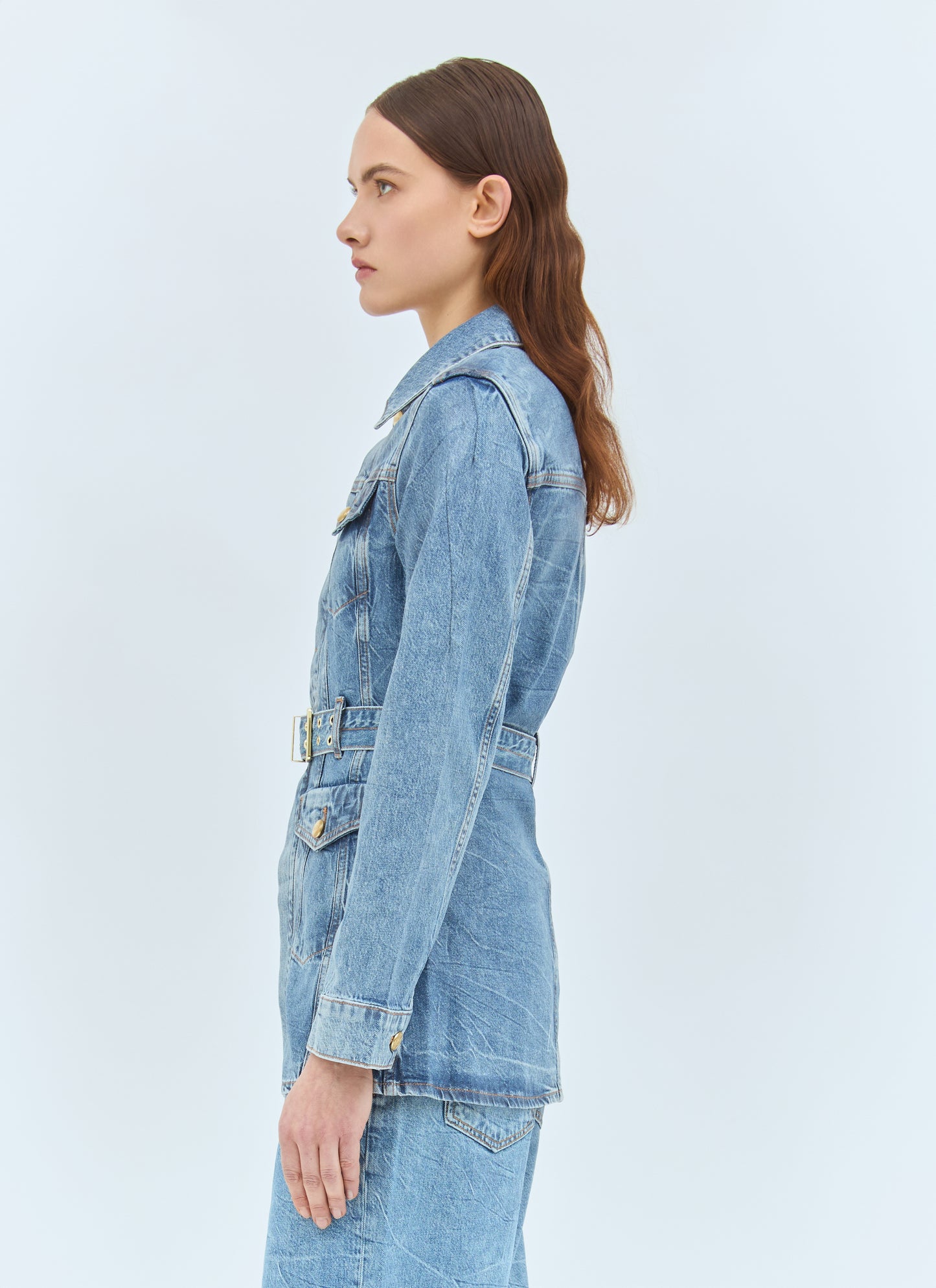 Ganni Women Foil Denim Jacket GANNI