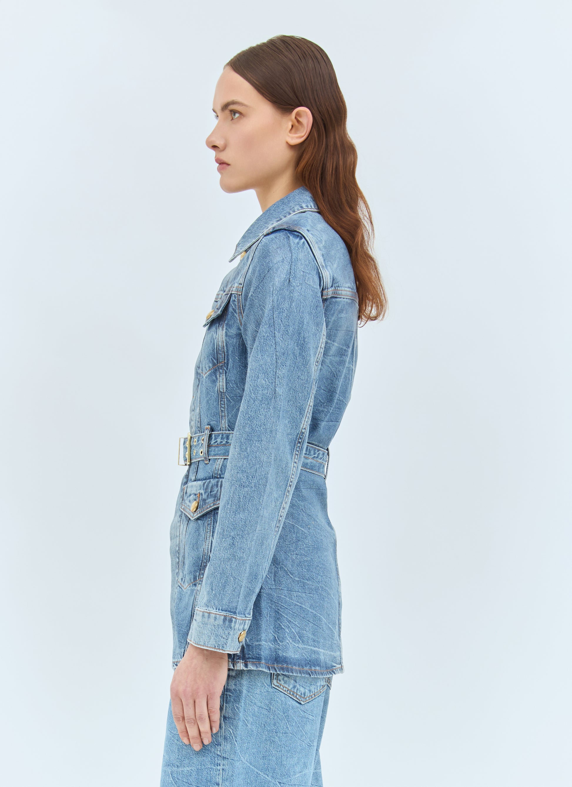 Ganni Women Foil Denim Jacket GANNI