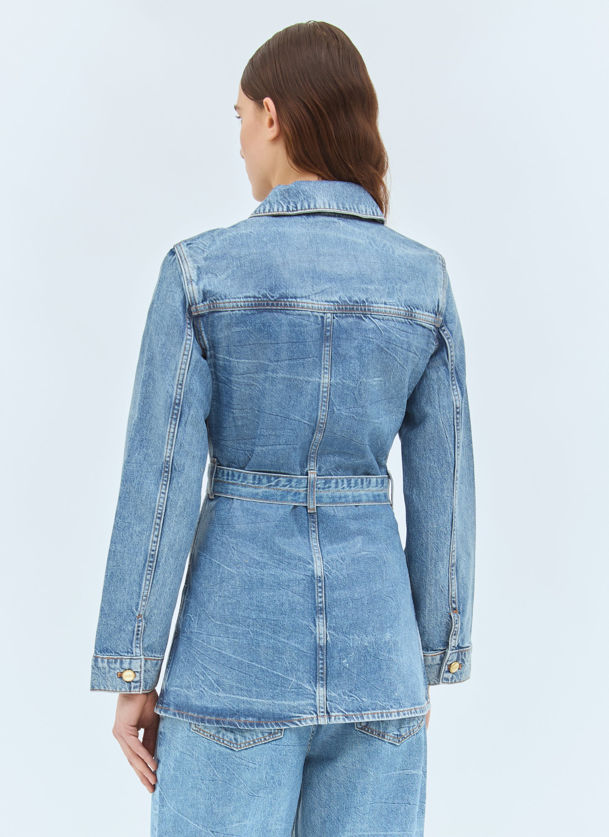 Ganni Women Foil Denim Jacket GANNI