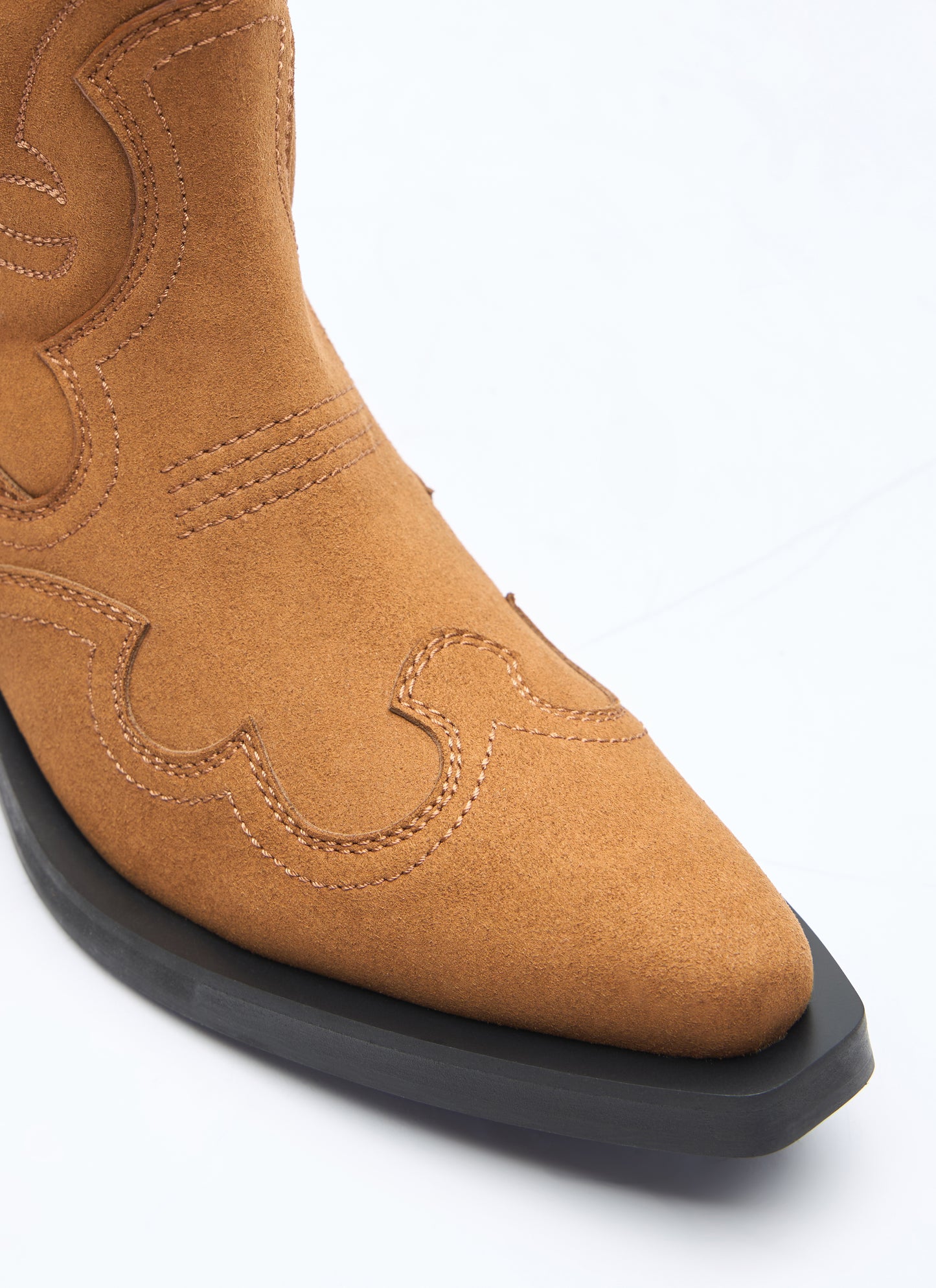 Ganni Women Mid Shaft Embroidered Western Boots GANNI
