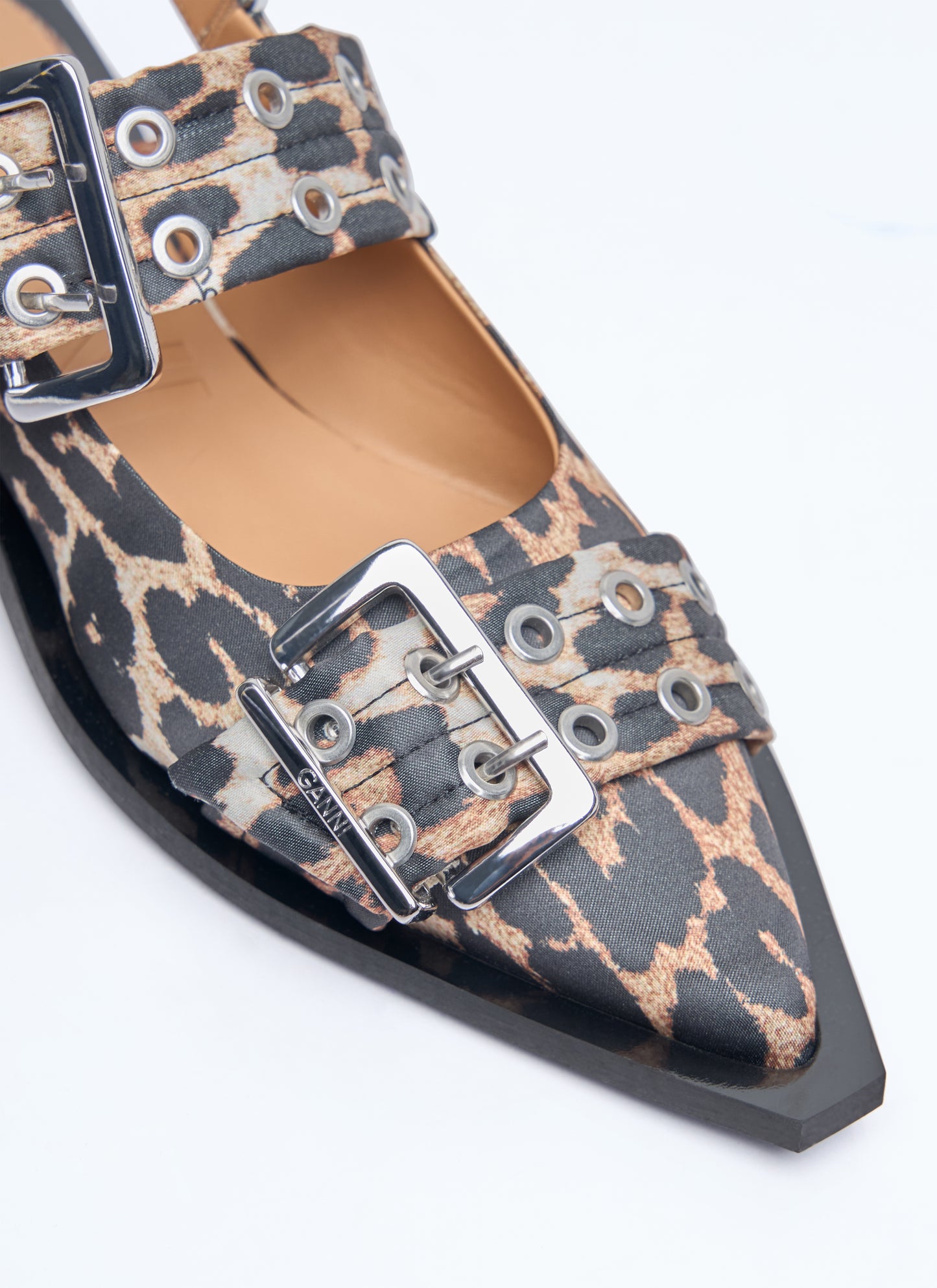 Ganni Women Feminine Buckle Ballerina Flats GANNI