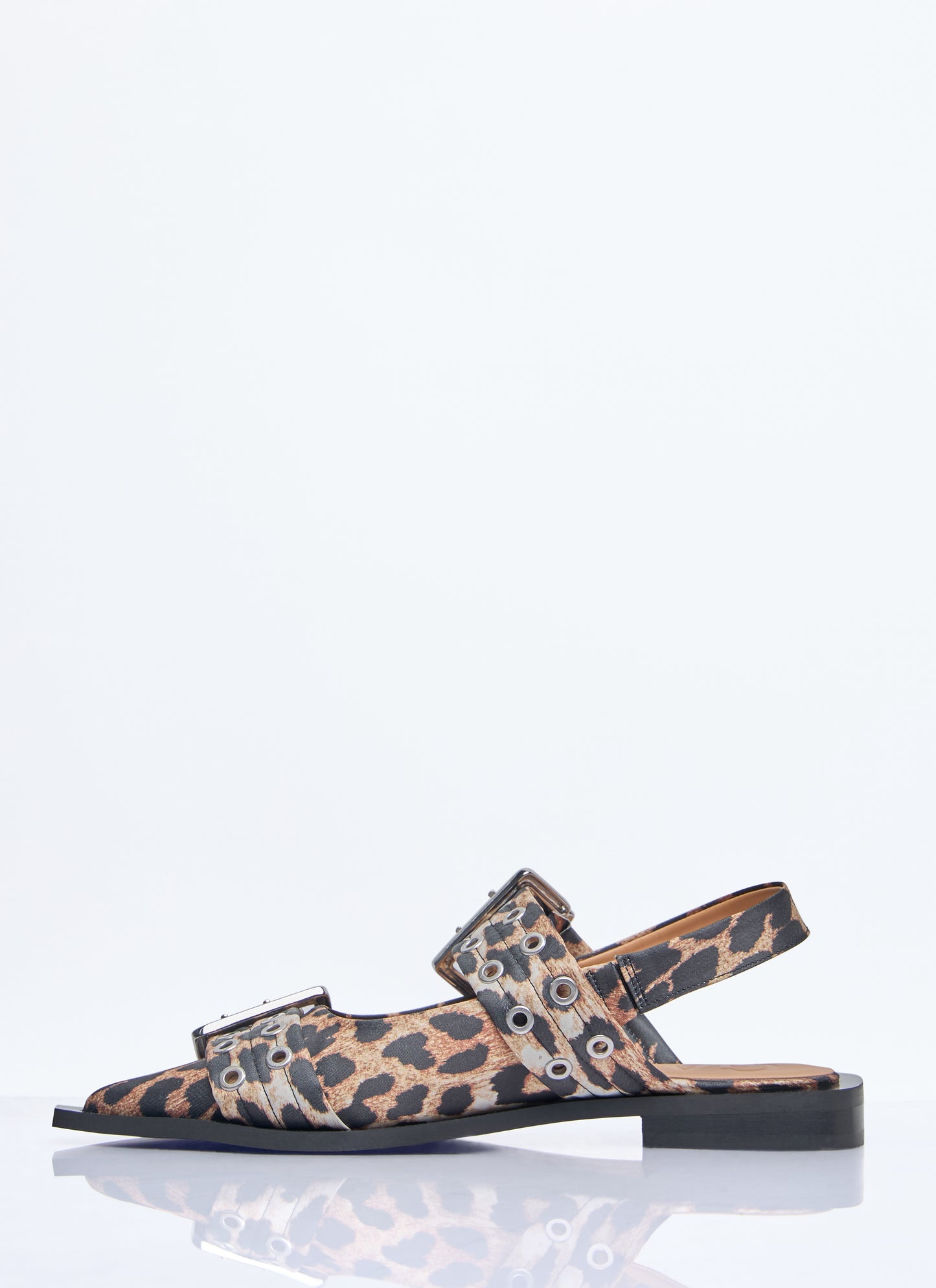 Ganni Women Feminine Buckle Ballerina Flats GANNI