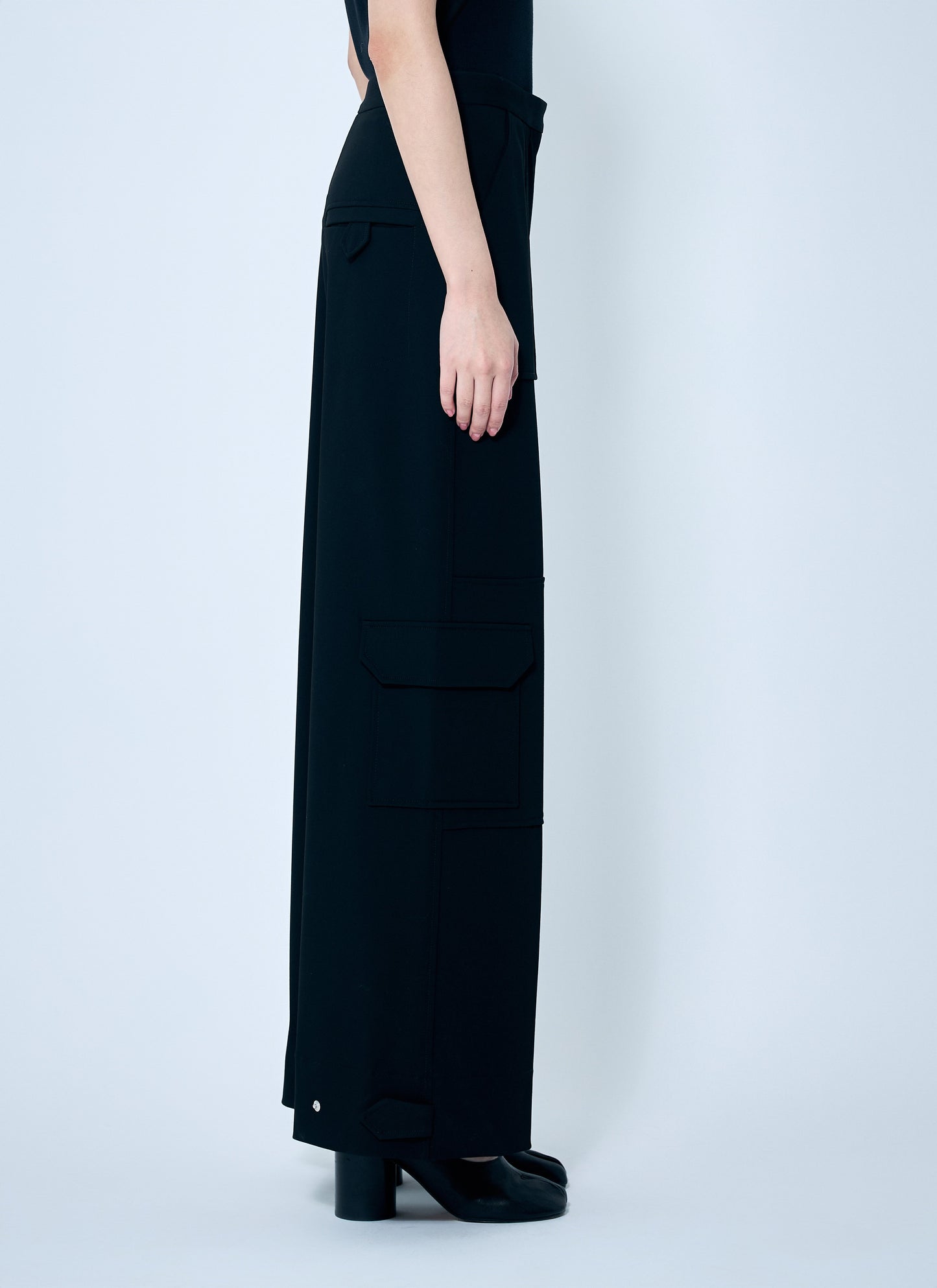 Ganni Women Solid Twill Suiting Cargo Pants GANNI