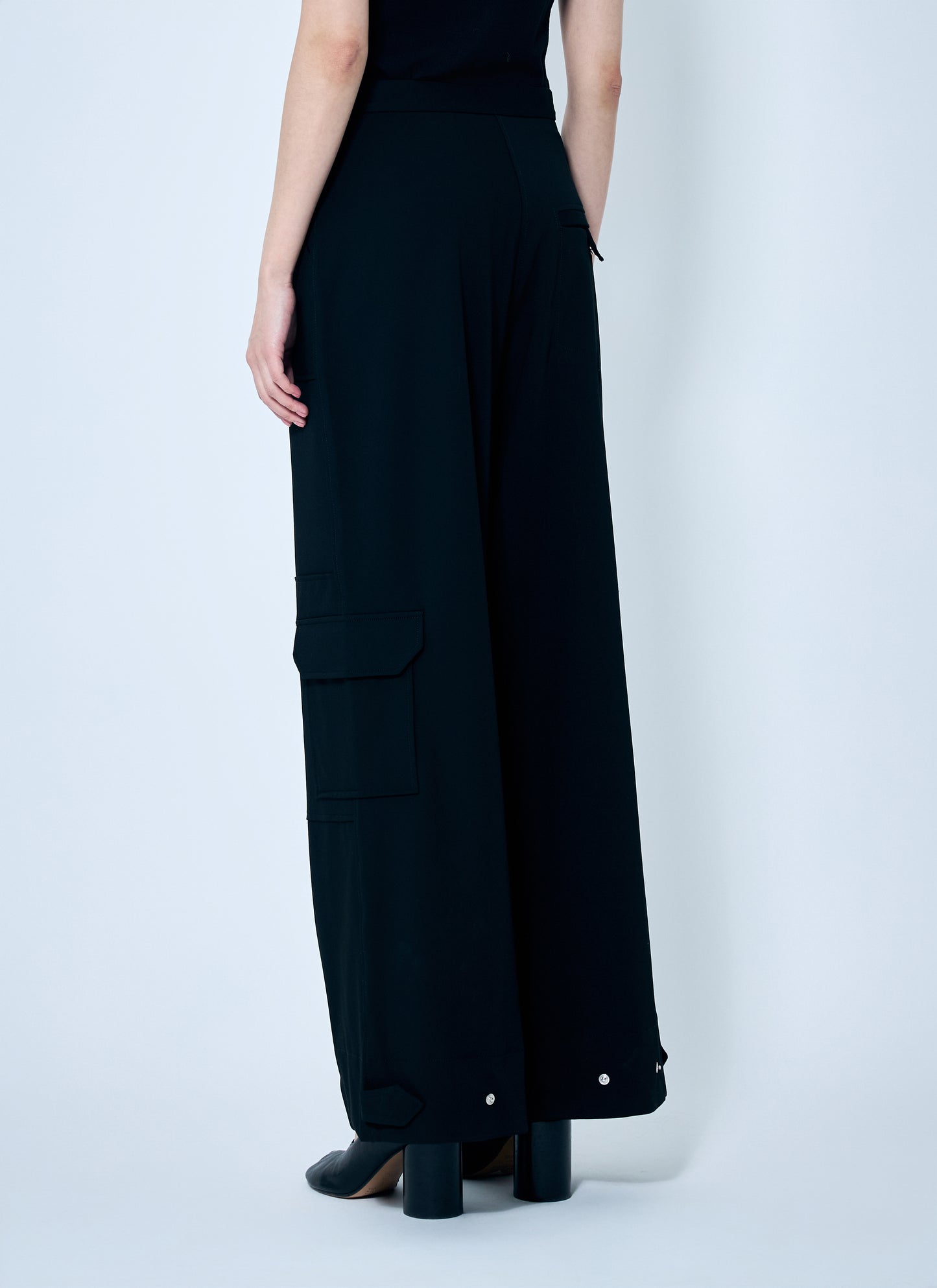 Ganni Women Solid Twill Suiting Cargo Pants GANNI