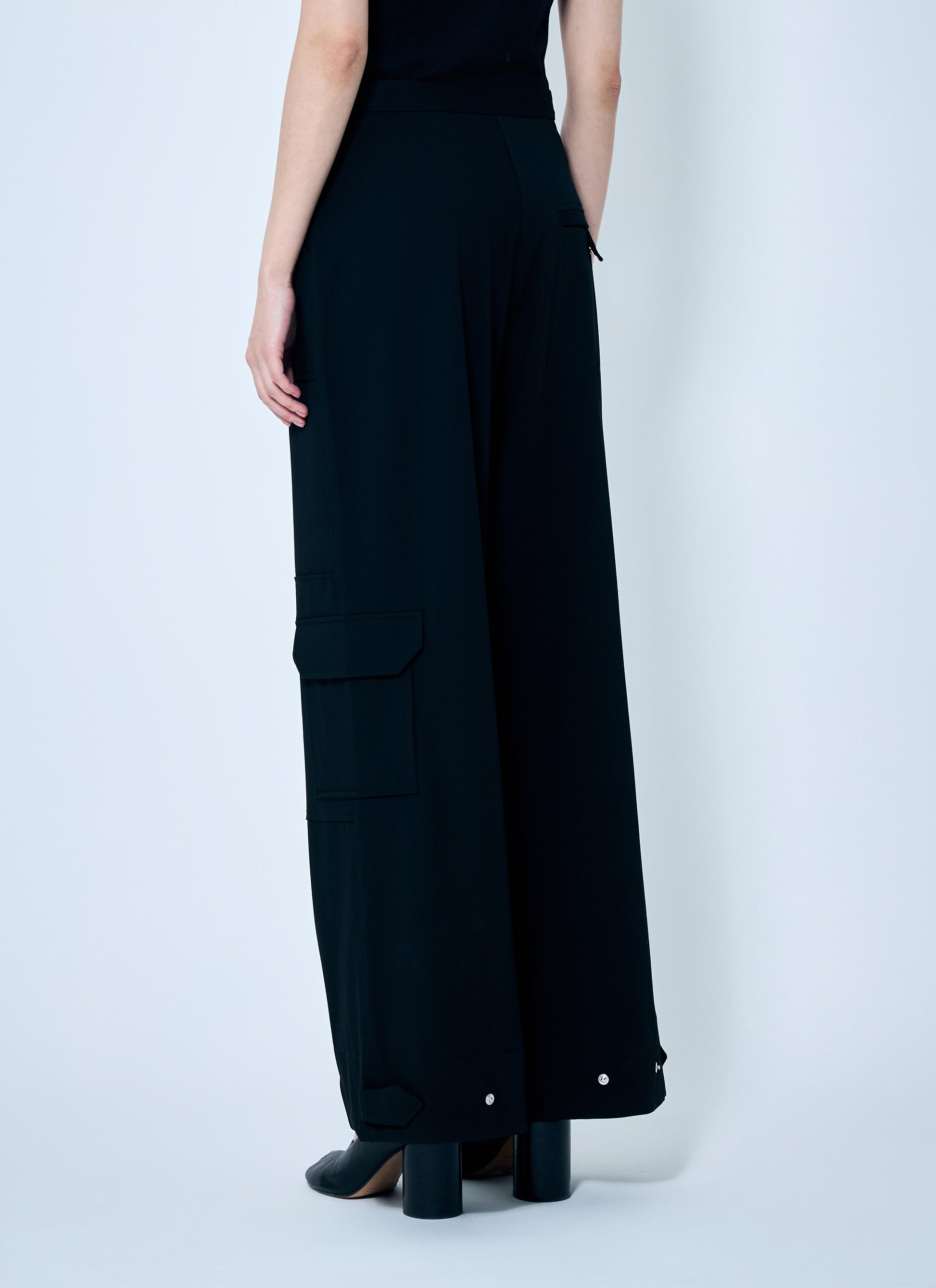 Ganni Women Solid Twill Suiting Cargo Pants GANNI