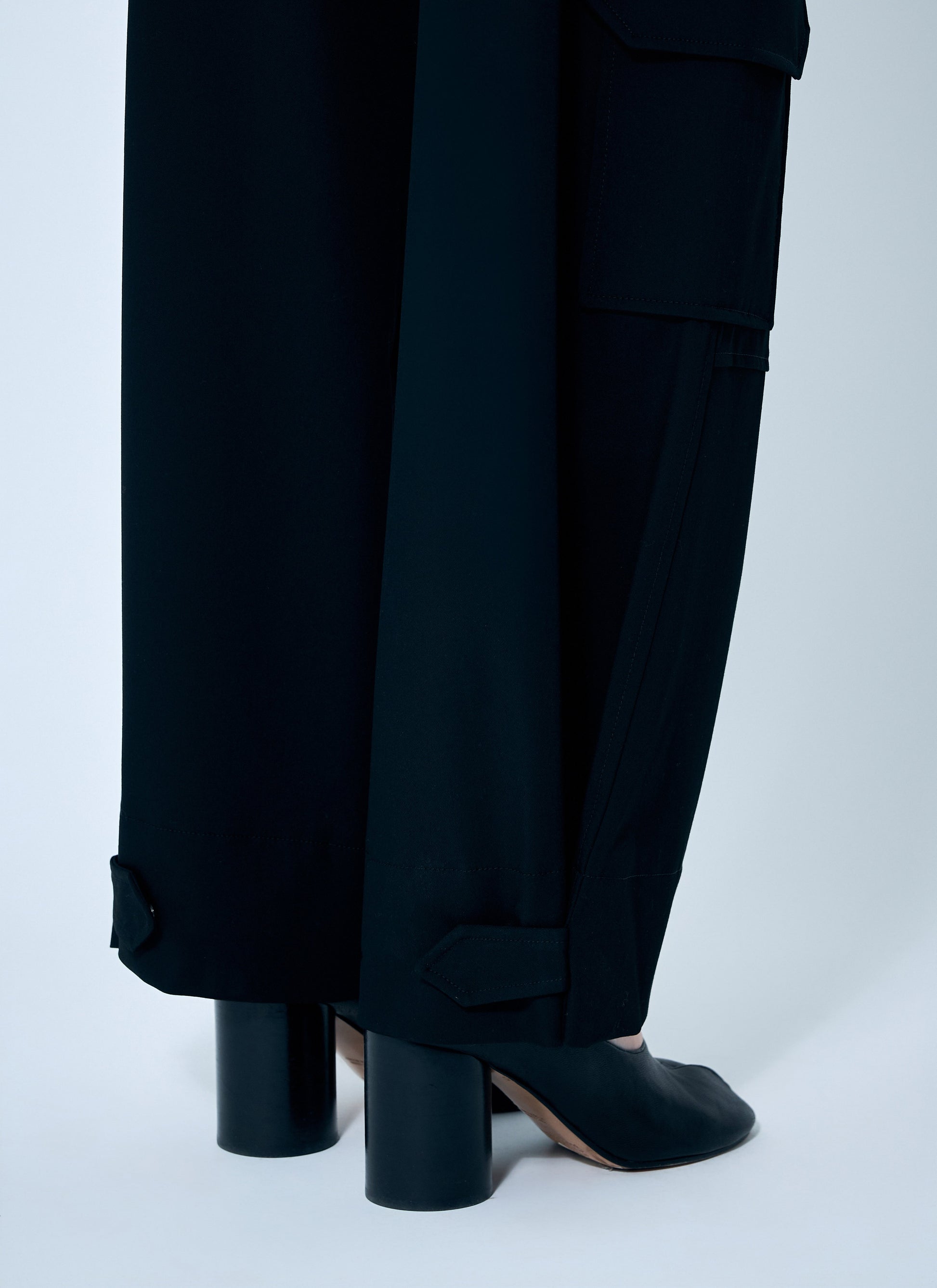 Ganni Women Solid Twill Suiting Cargo Pants GANNI