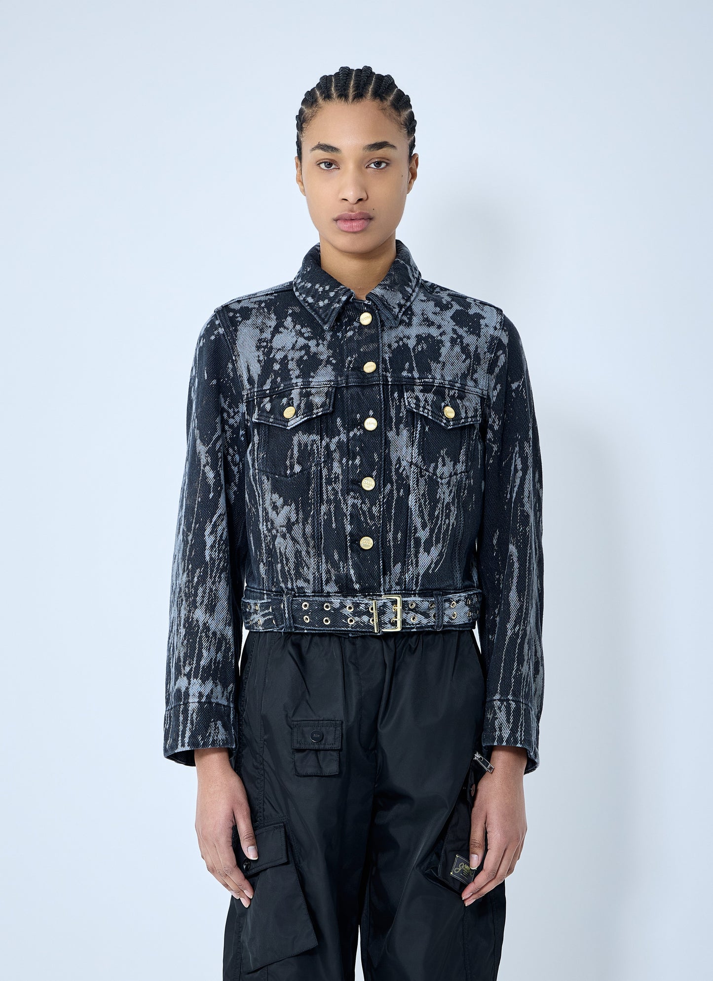 Ganni Women Heavy Denim Belted Jacket GANNI