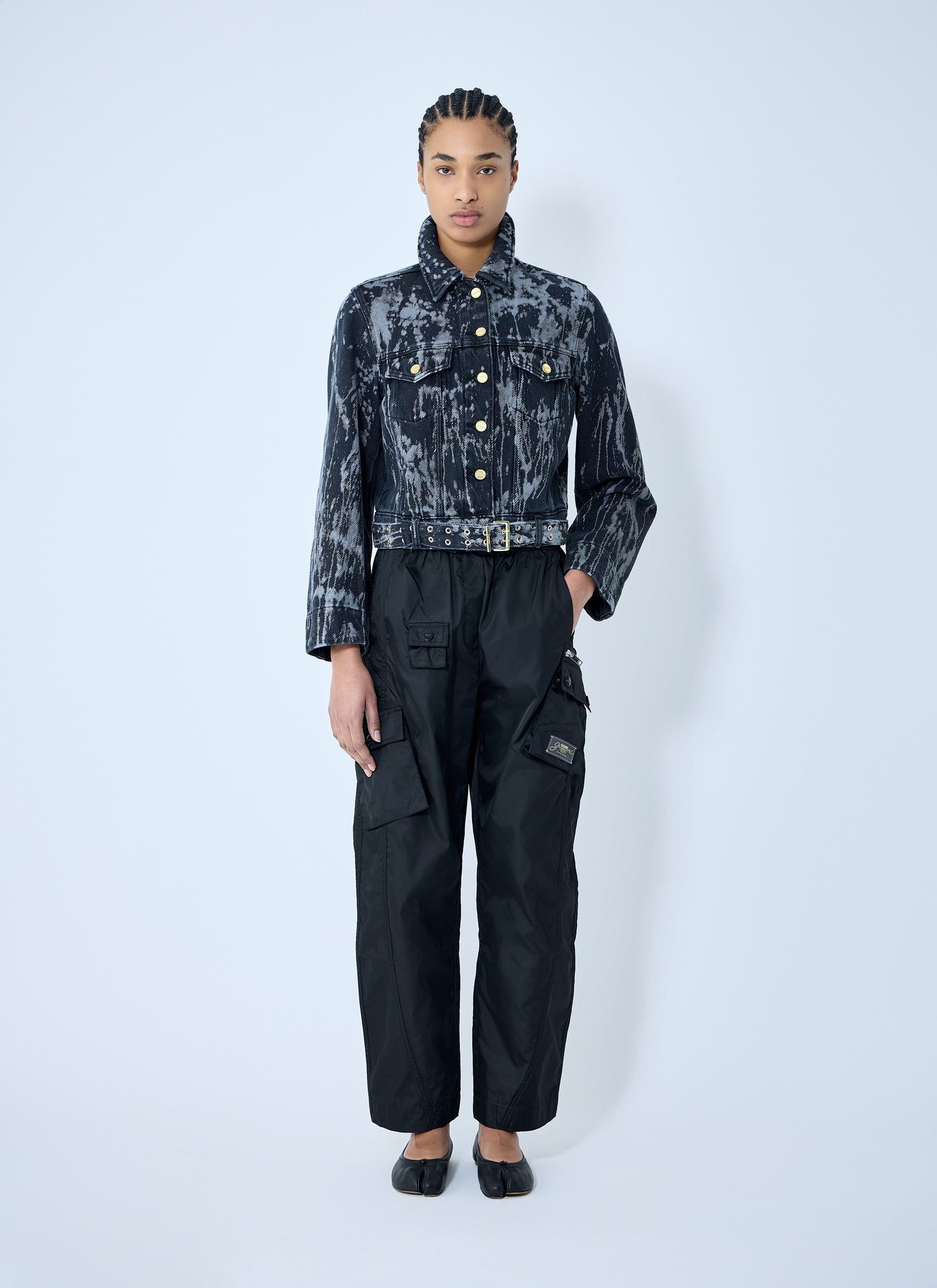 Ganni Women Heavy Denim Belted Jacket GANNI