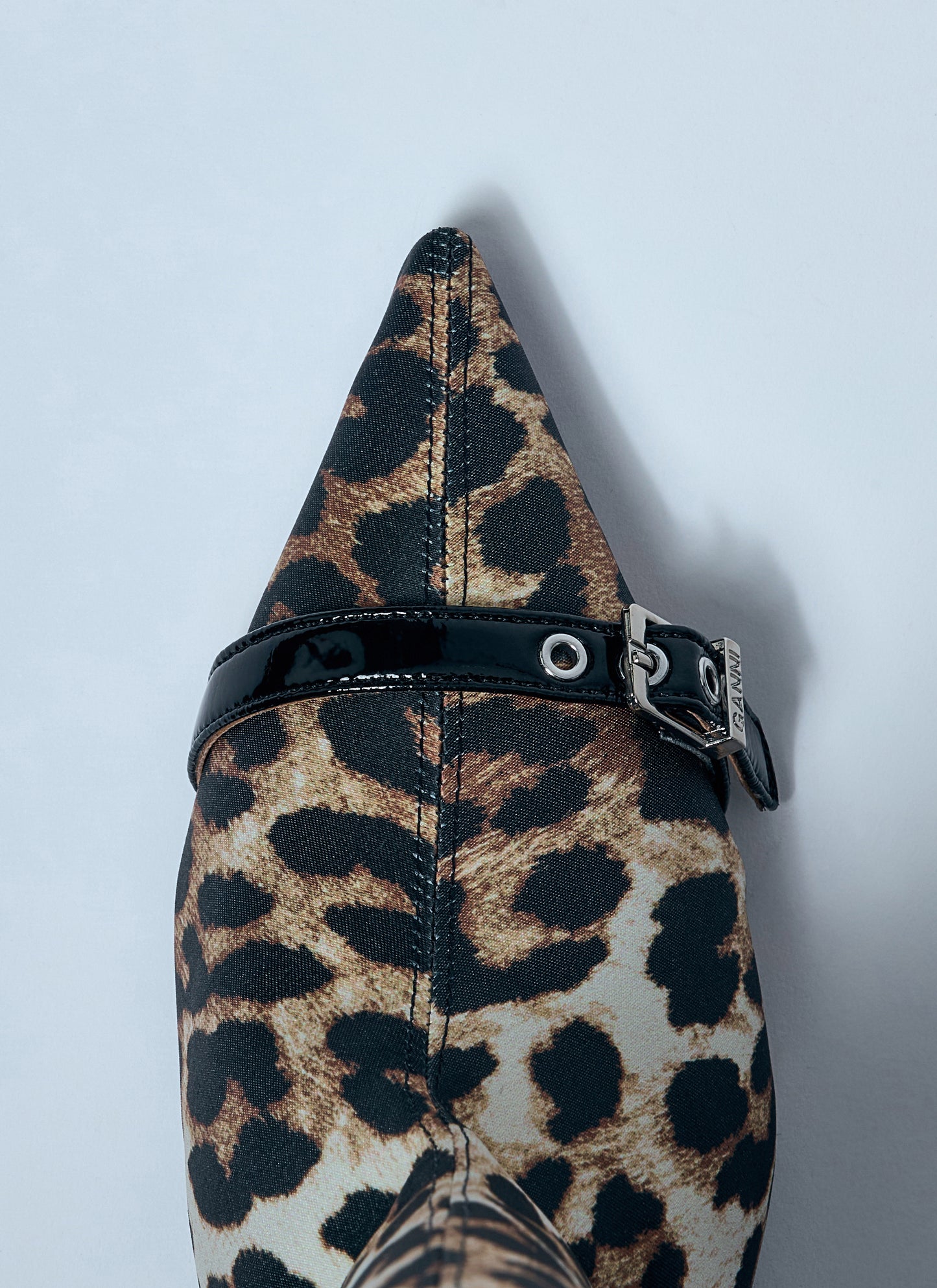 Ganni Women Leopard Eyelets Slouchy High Shaft Boots GANNI
