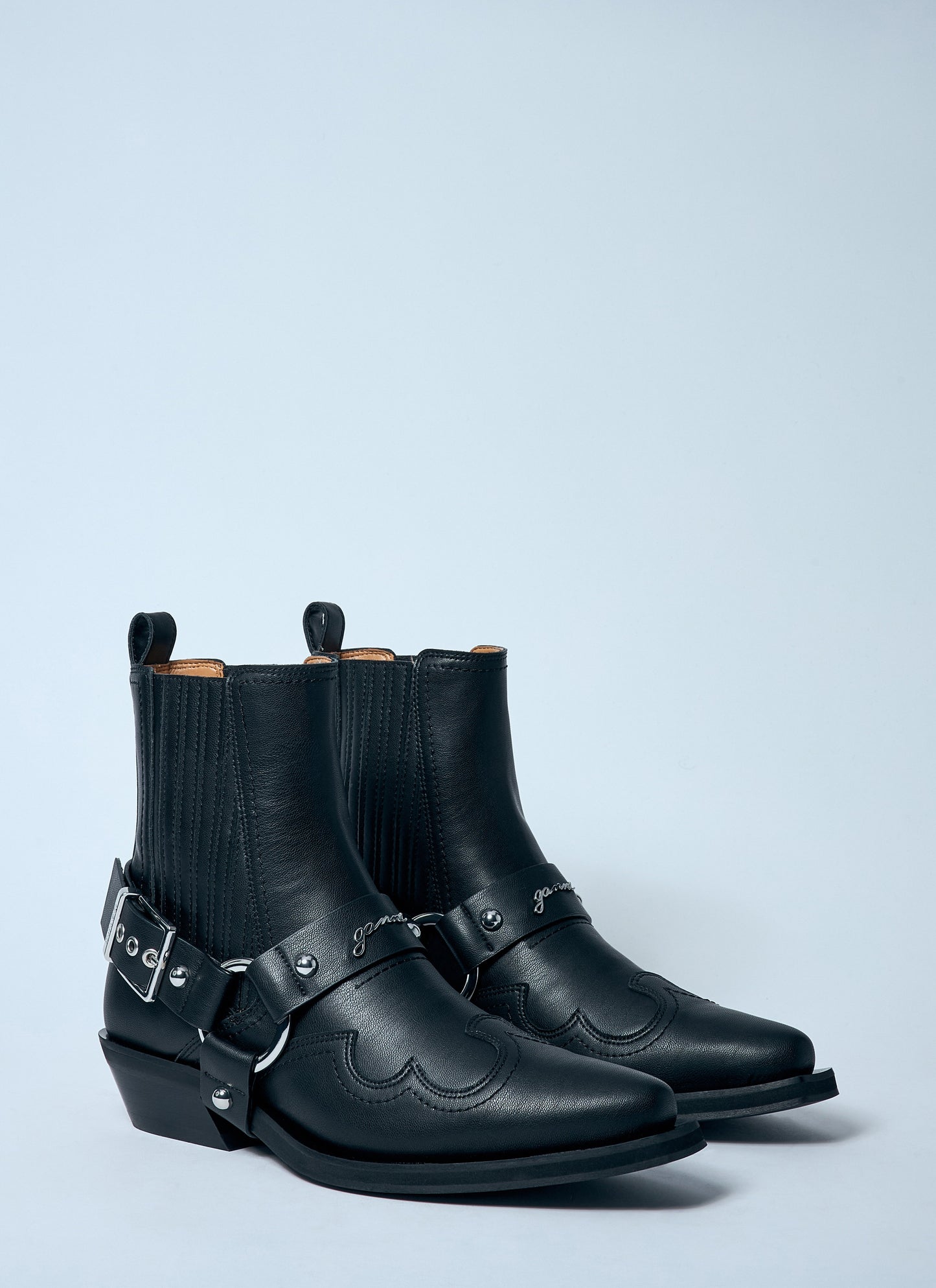 Ganni Women Low-Cut Western Chelsea Boots GANNI