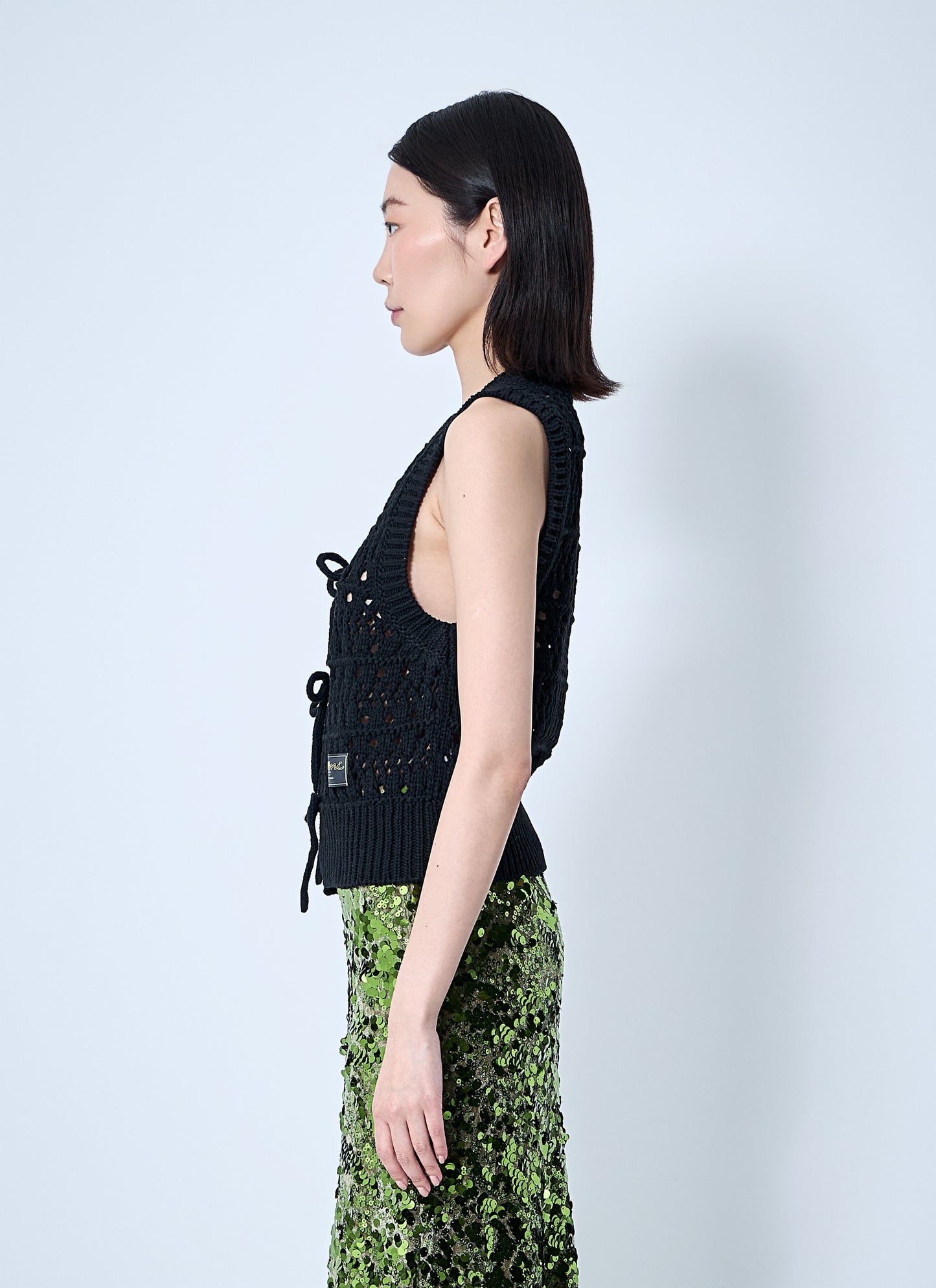 Ganni Women Logo Patch Vest GANNI