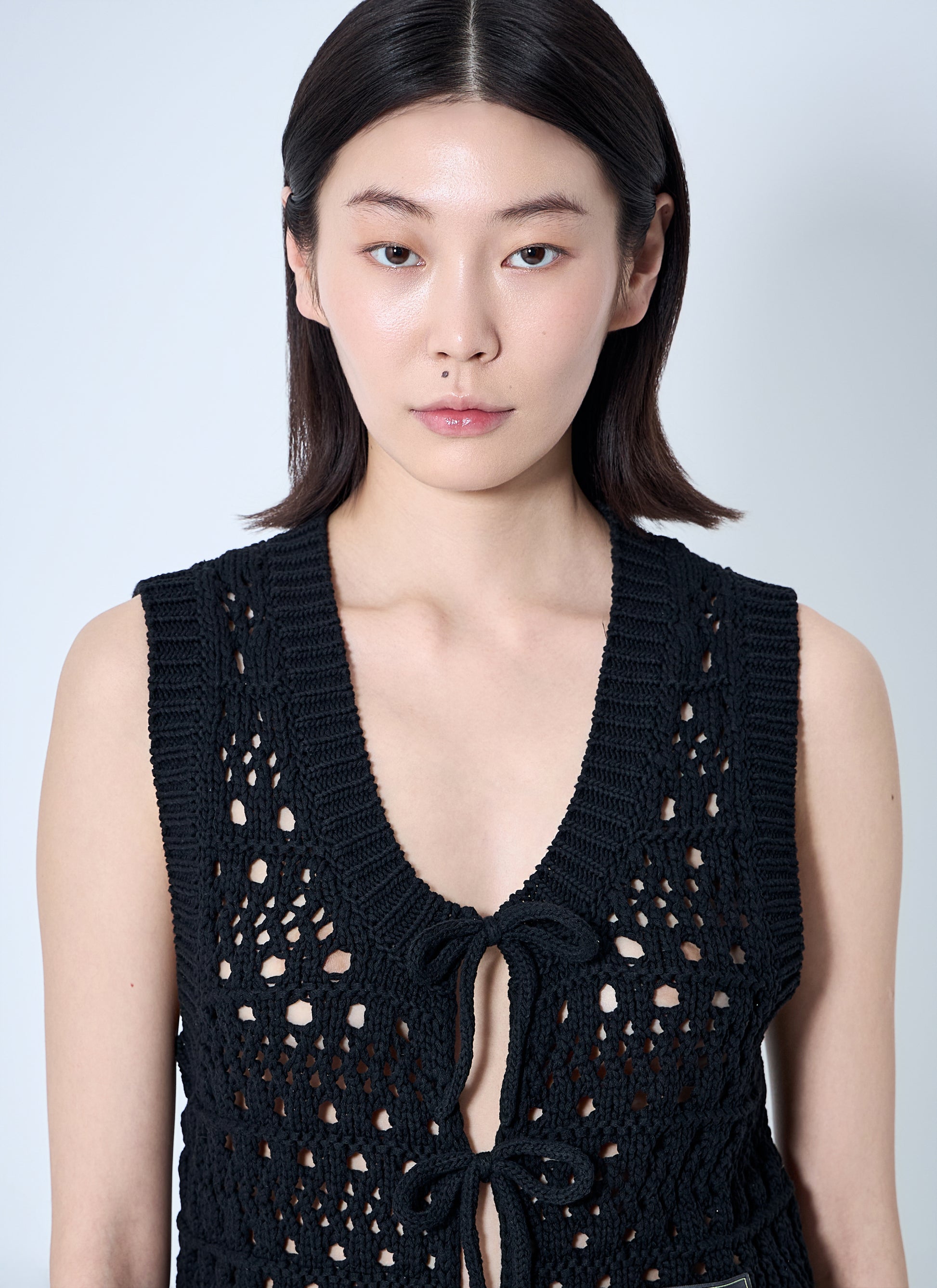 Ganni Women Logo Patch Vest GANNI