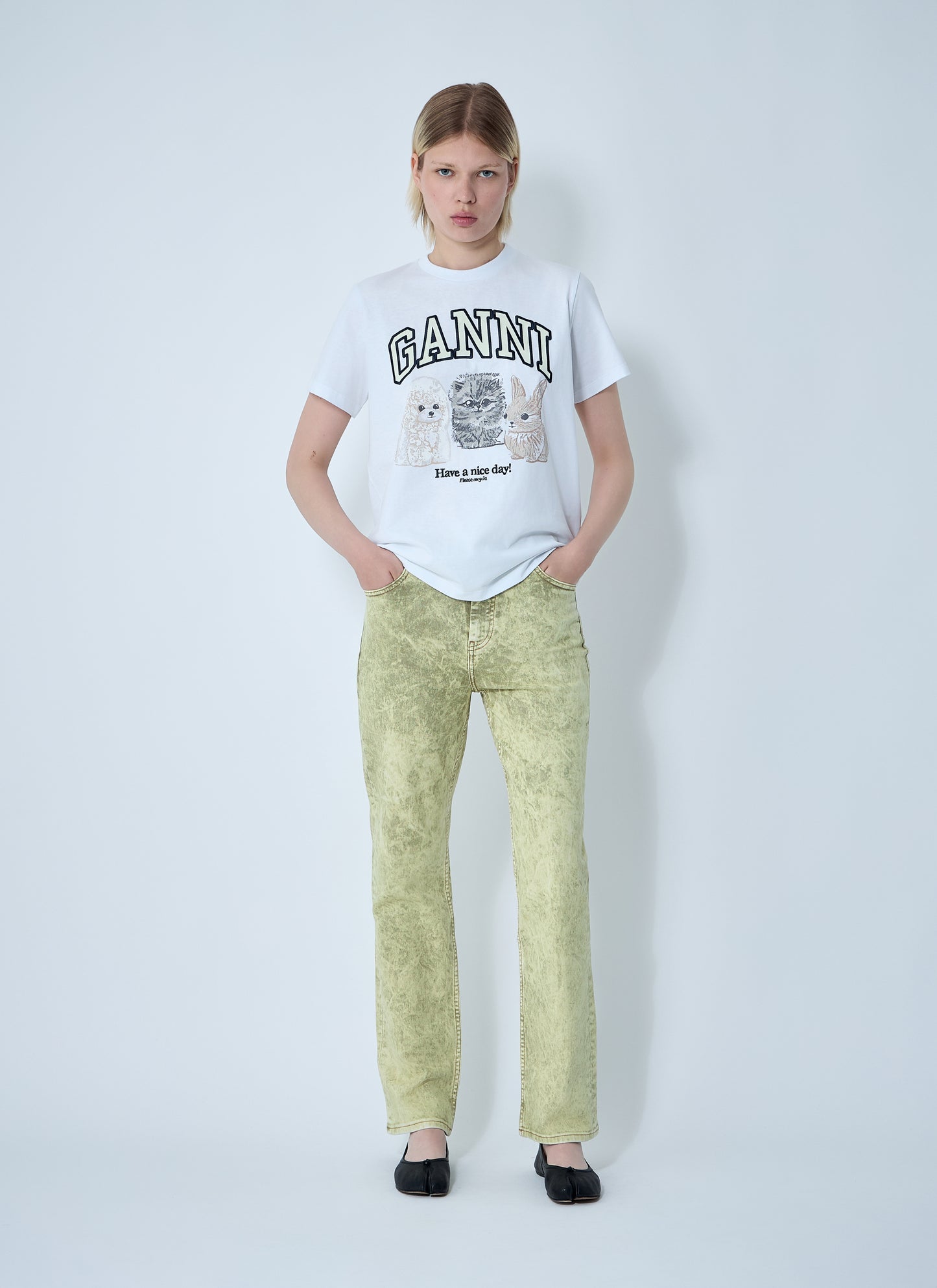 Ganni Women Foil Overdyed Jeans GANNI
