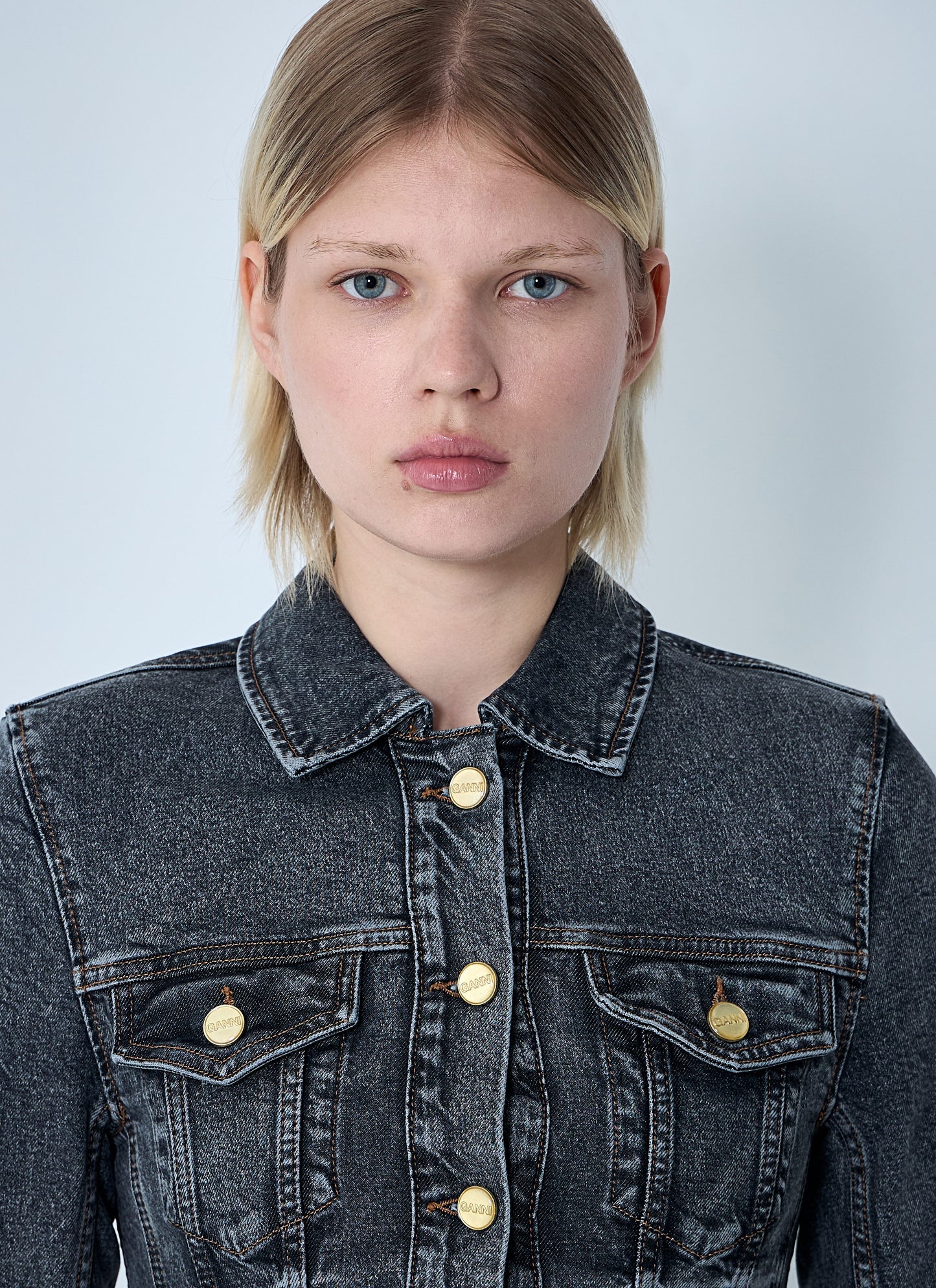 Ganni Women Stretch Denim Jacket GANNI