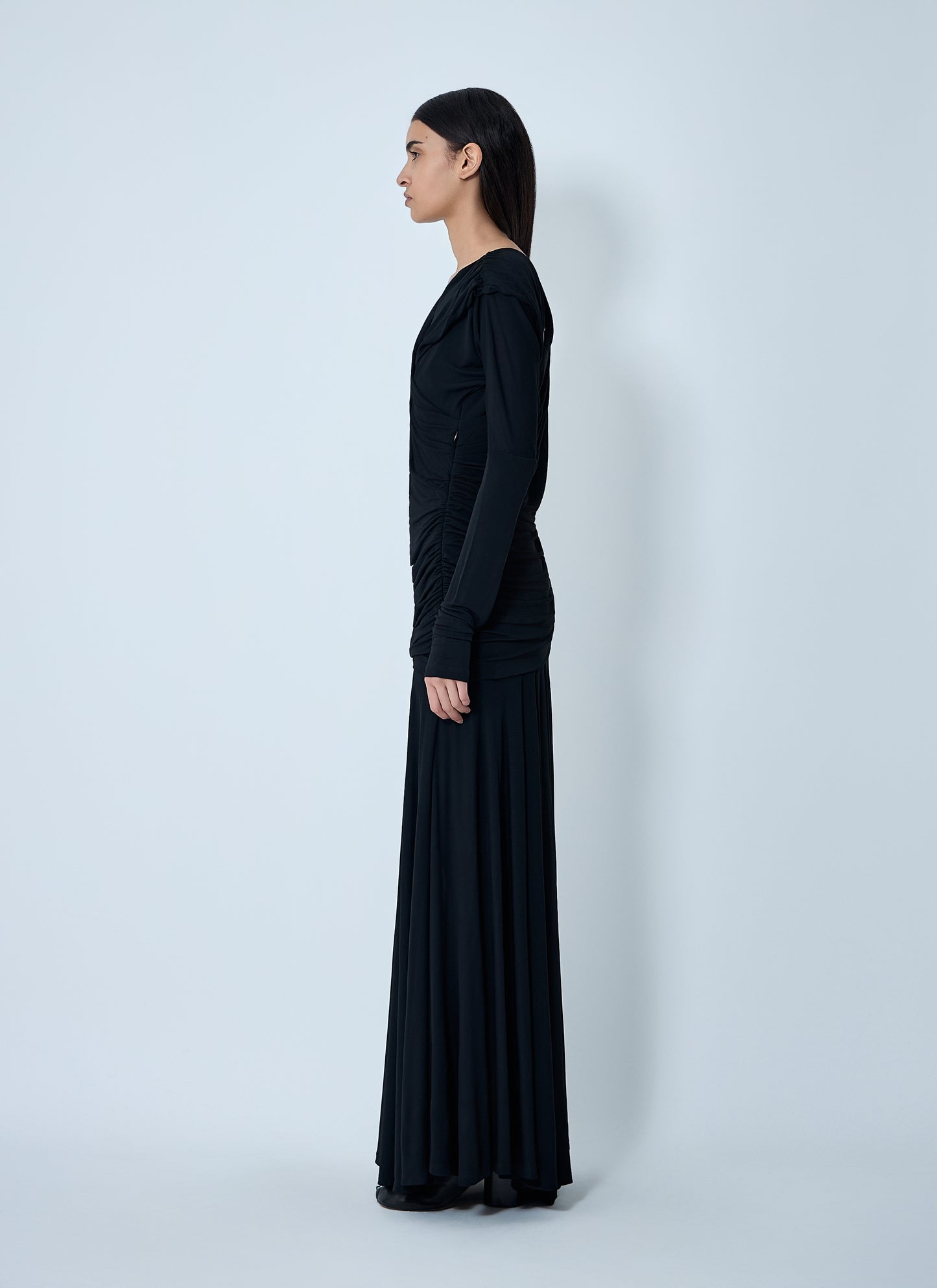 Ganni Women Ruched Maxi Dress GANNI