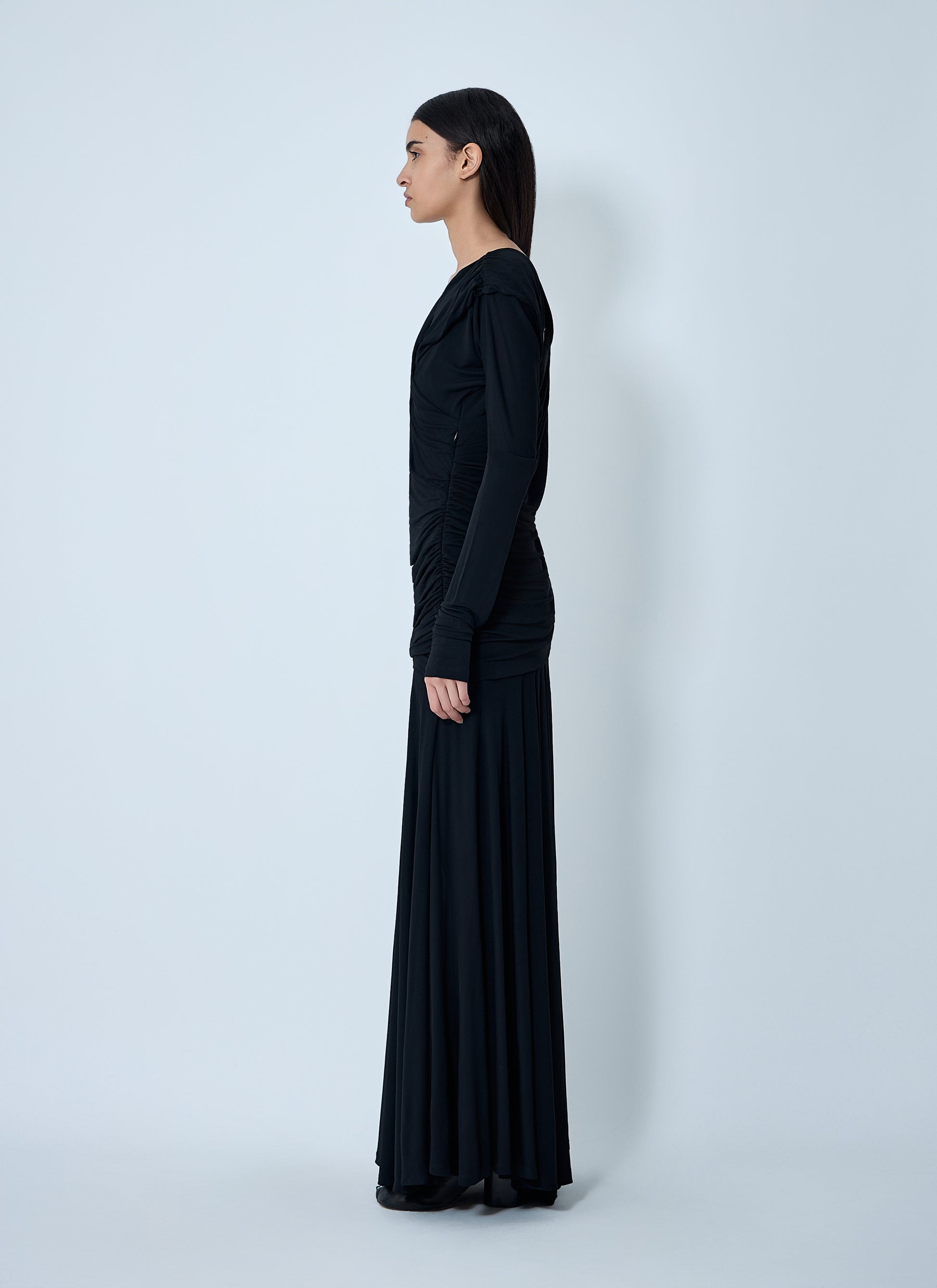 Ganni Women Ruched Maxi Dress GANNI