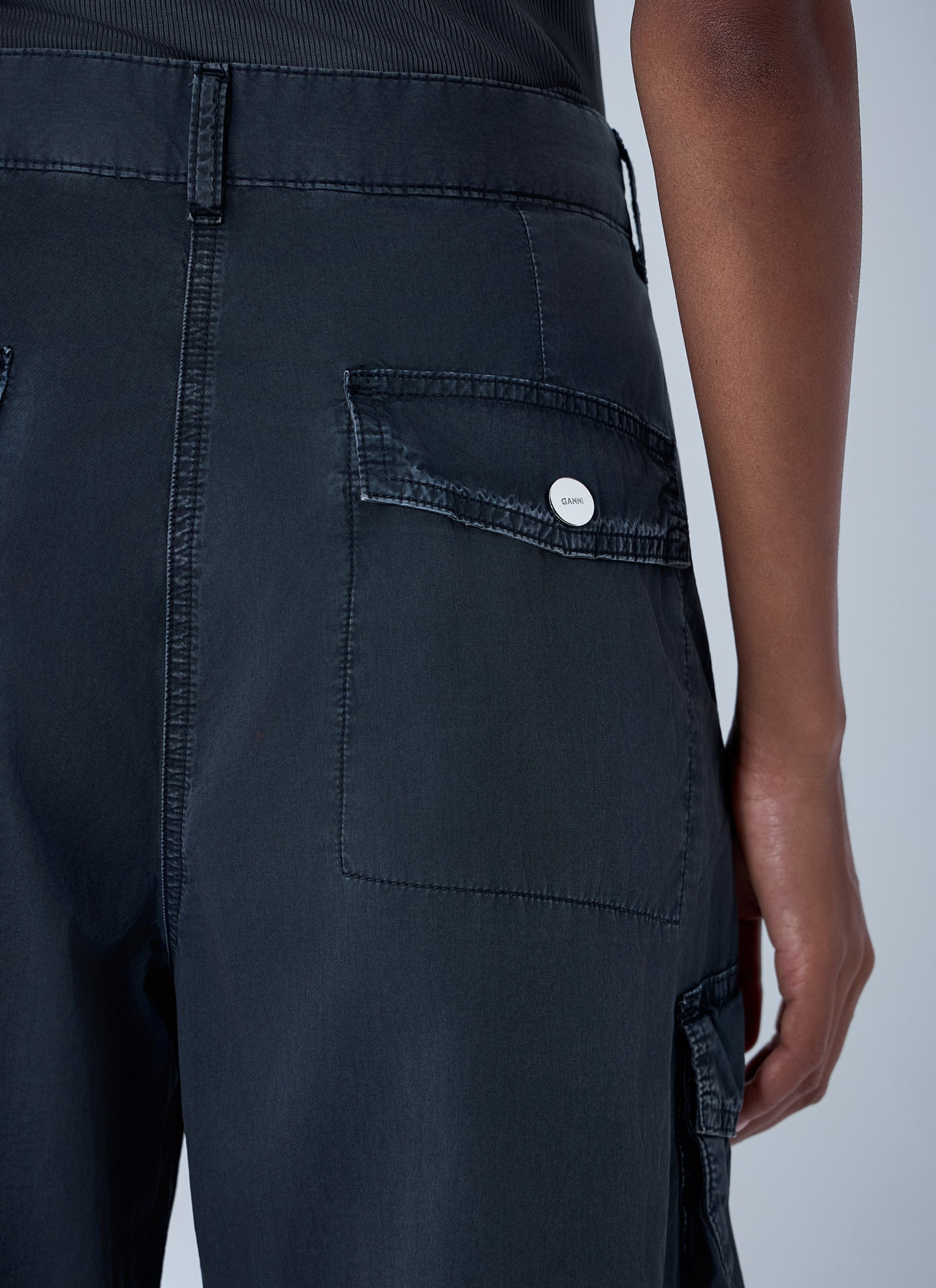 Ganni Women Cotton Cargo Pants GANNI
