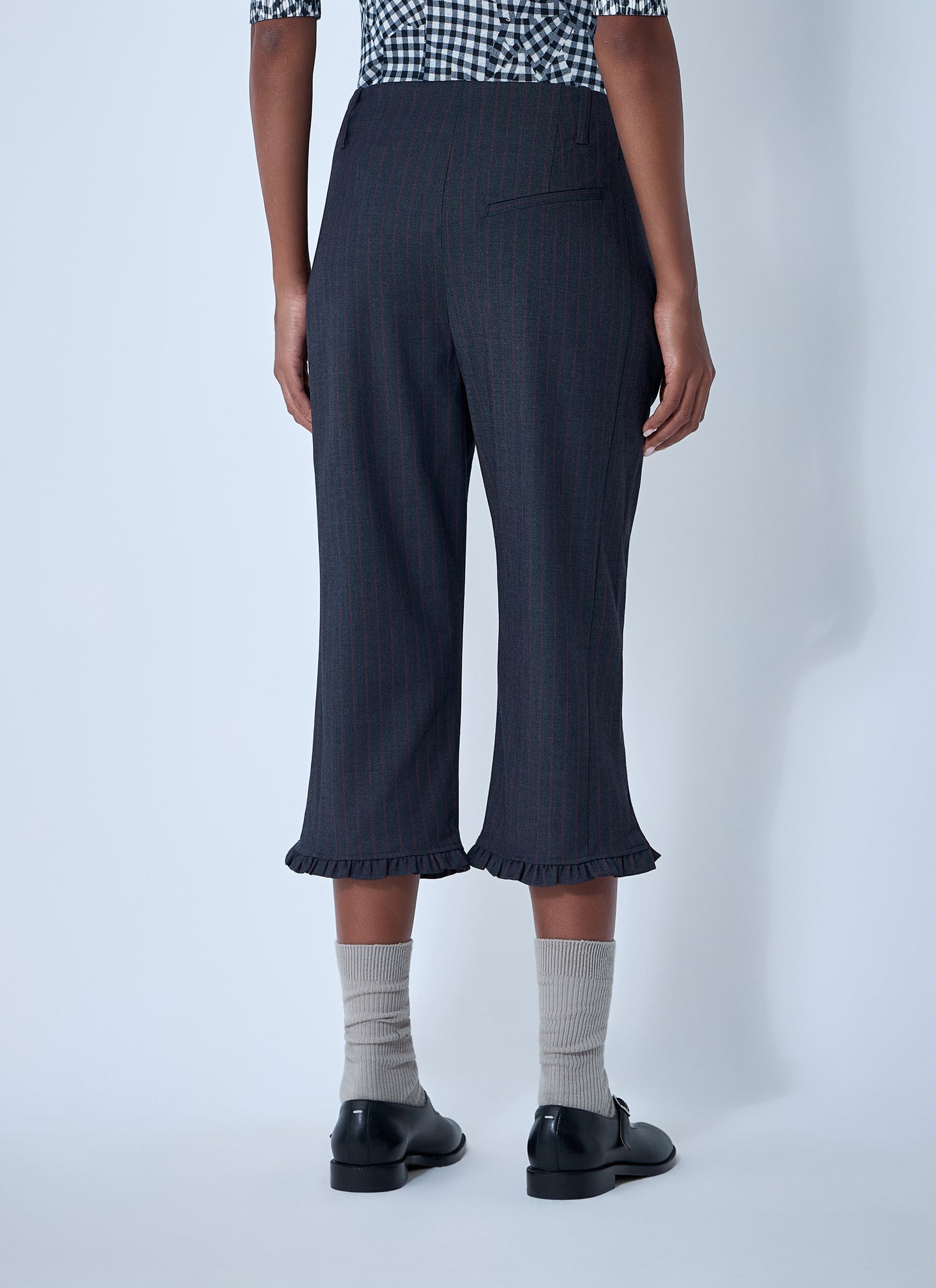 Ganni Women Stretch Stripe Capri Pants GANNI