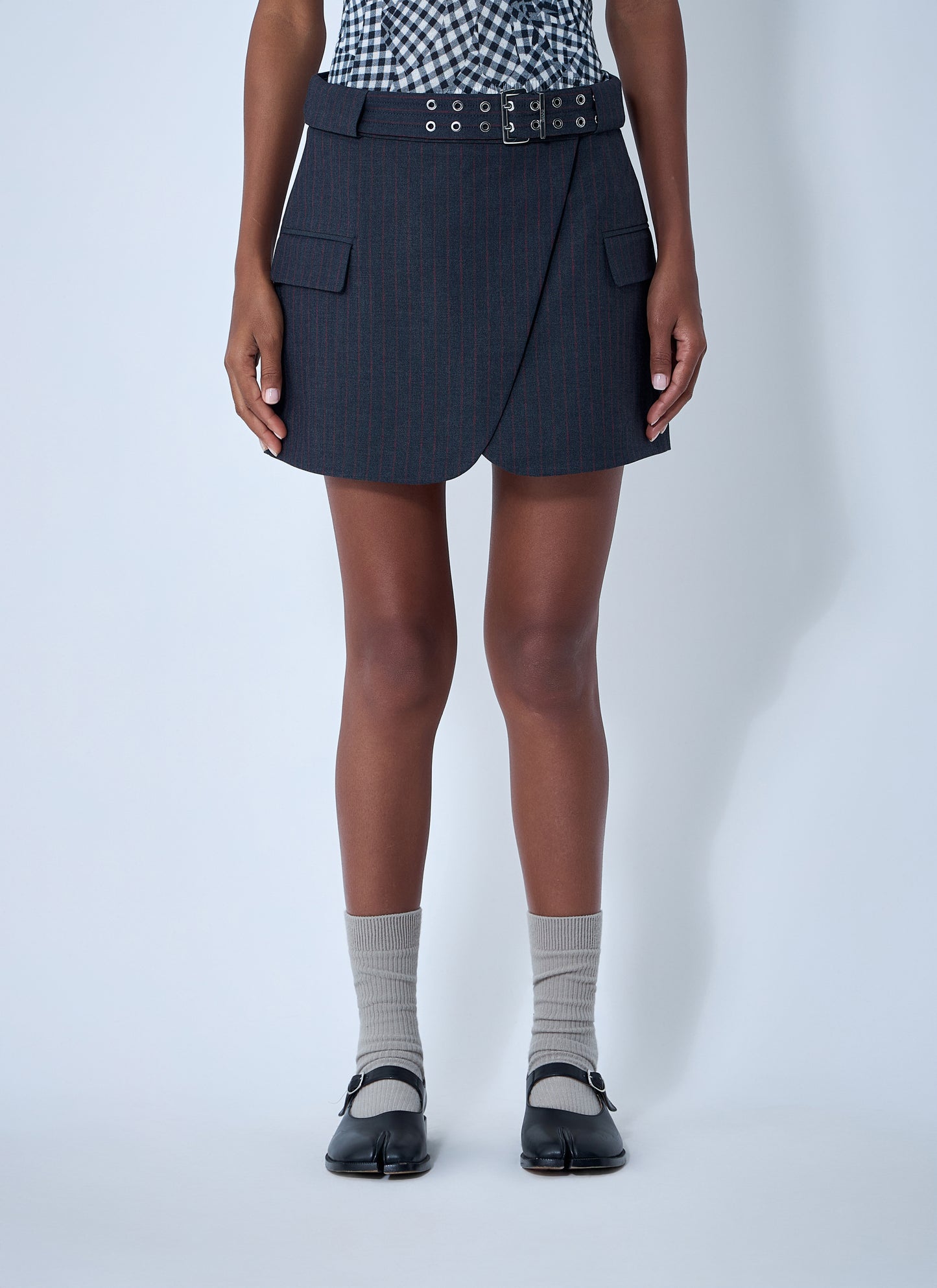 Ganni Women Stretch Stripe Mini Skirt