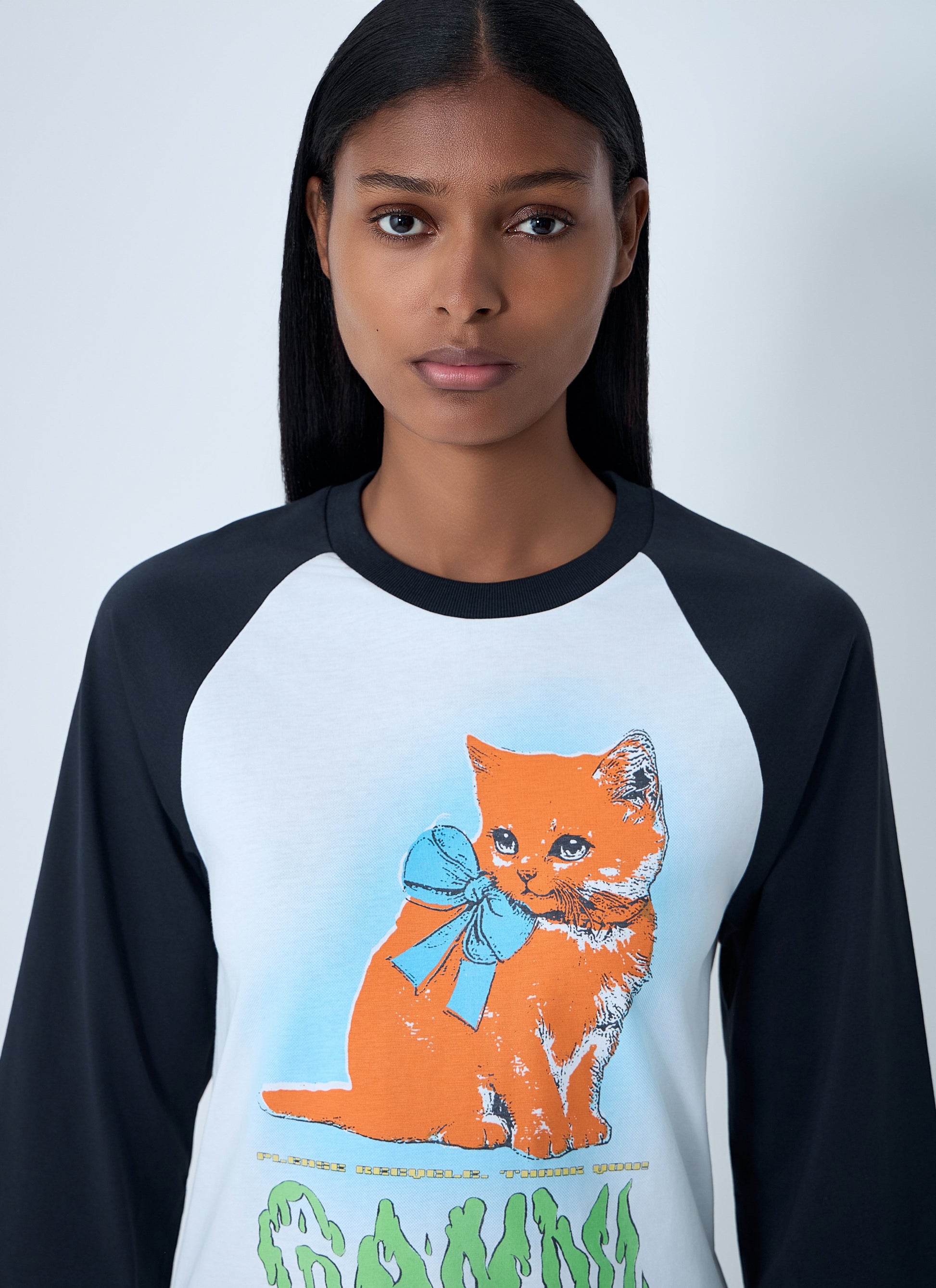 Ganni Women Logo Motif T-Shirt GANNI
