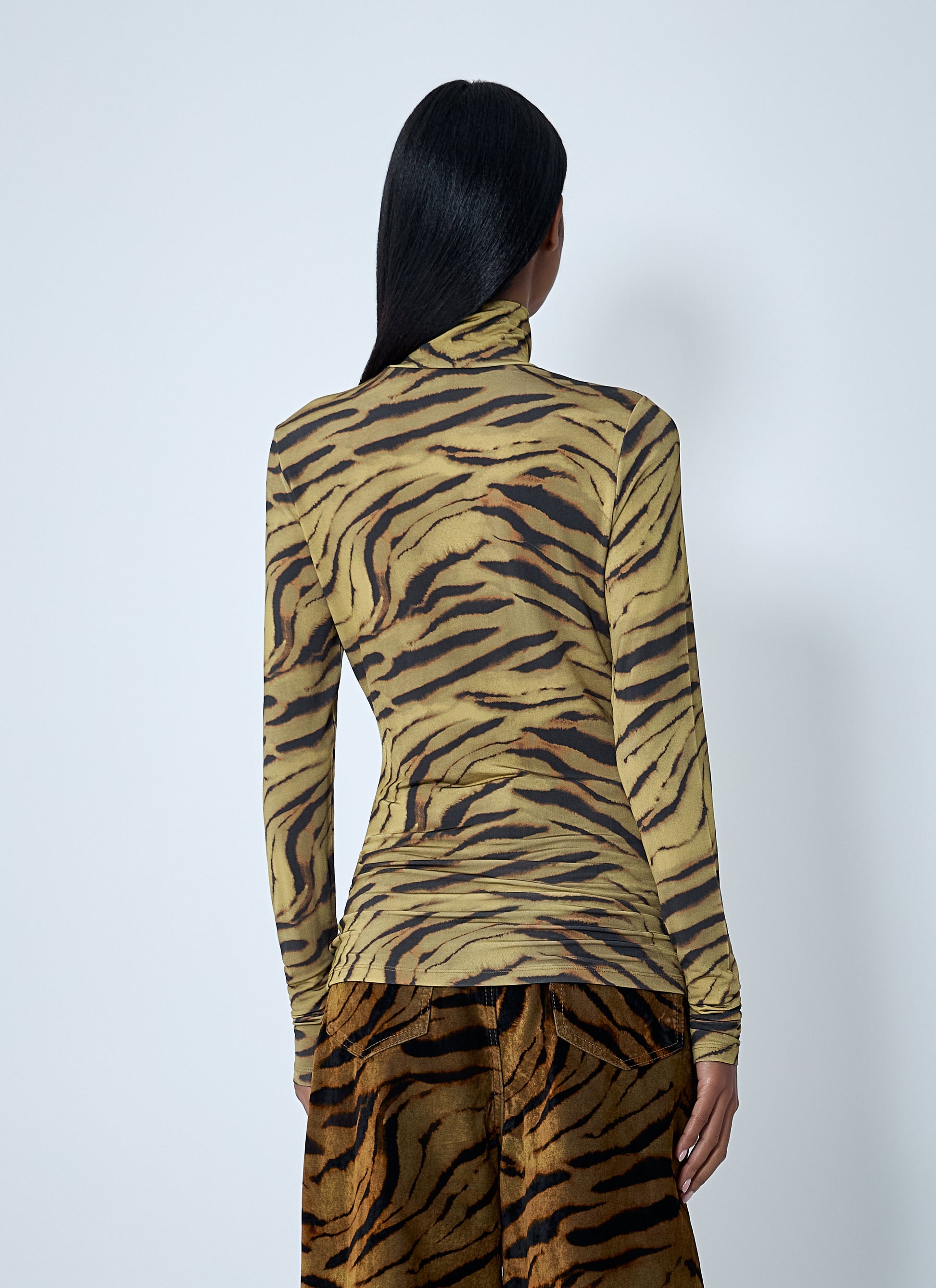 Ganni Women Printed Mesh Top GANNI