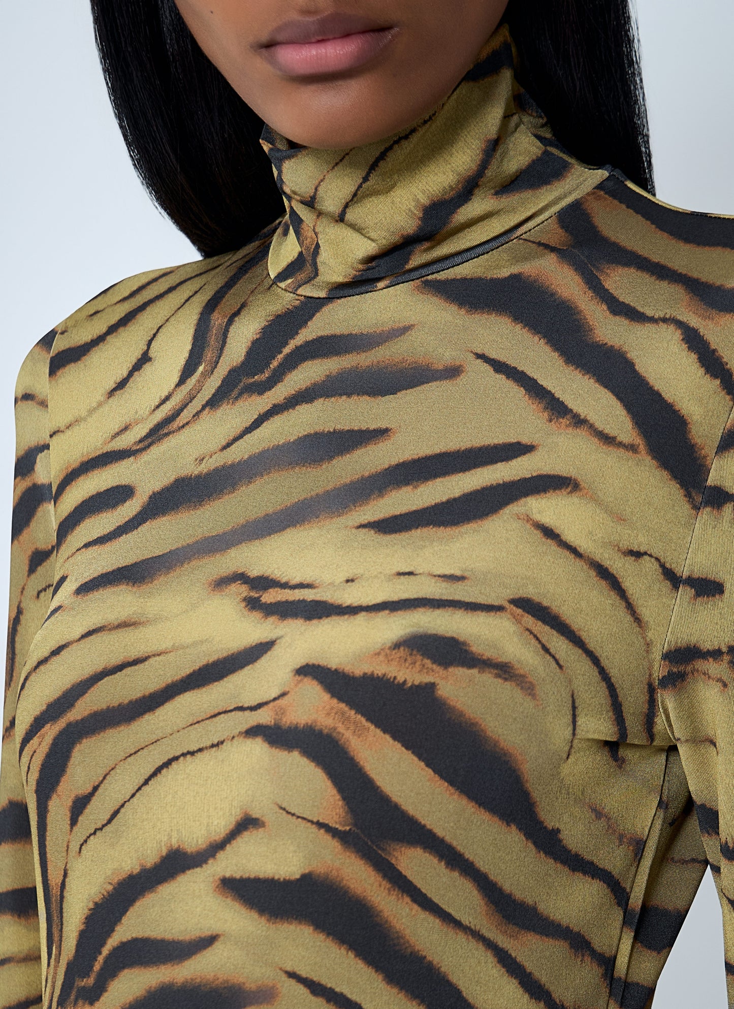 Ganni Women Printed Mesh Top GANNI