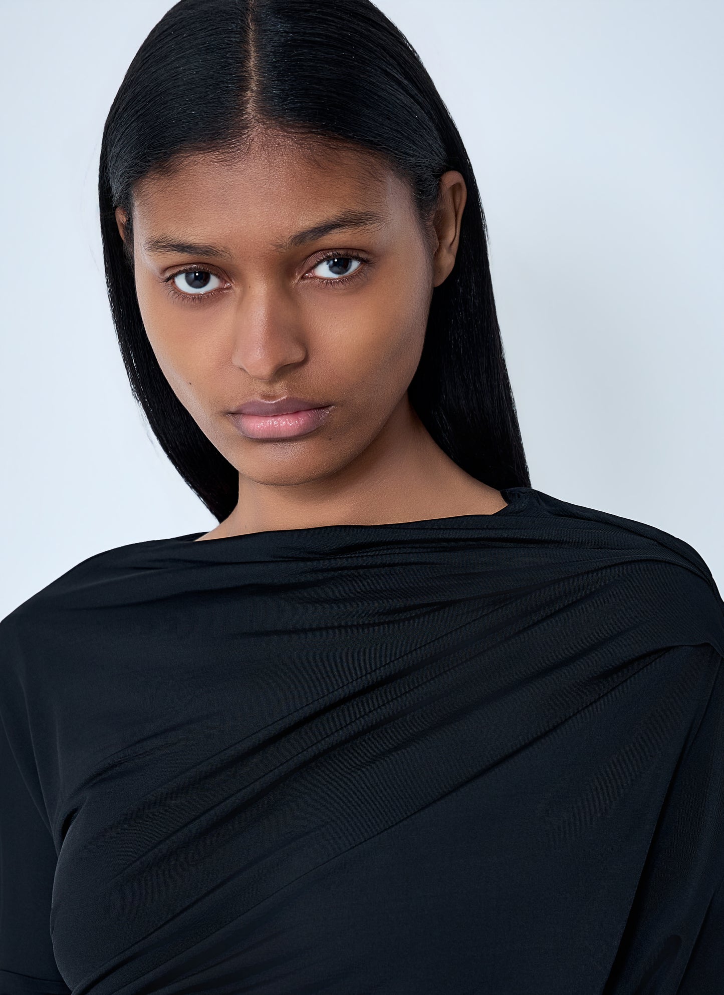 Ganni Women Draped Long Sleeve Top GANNI