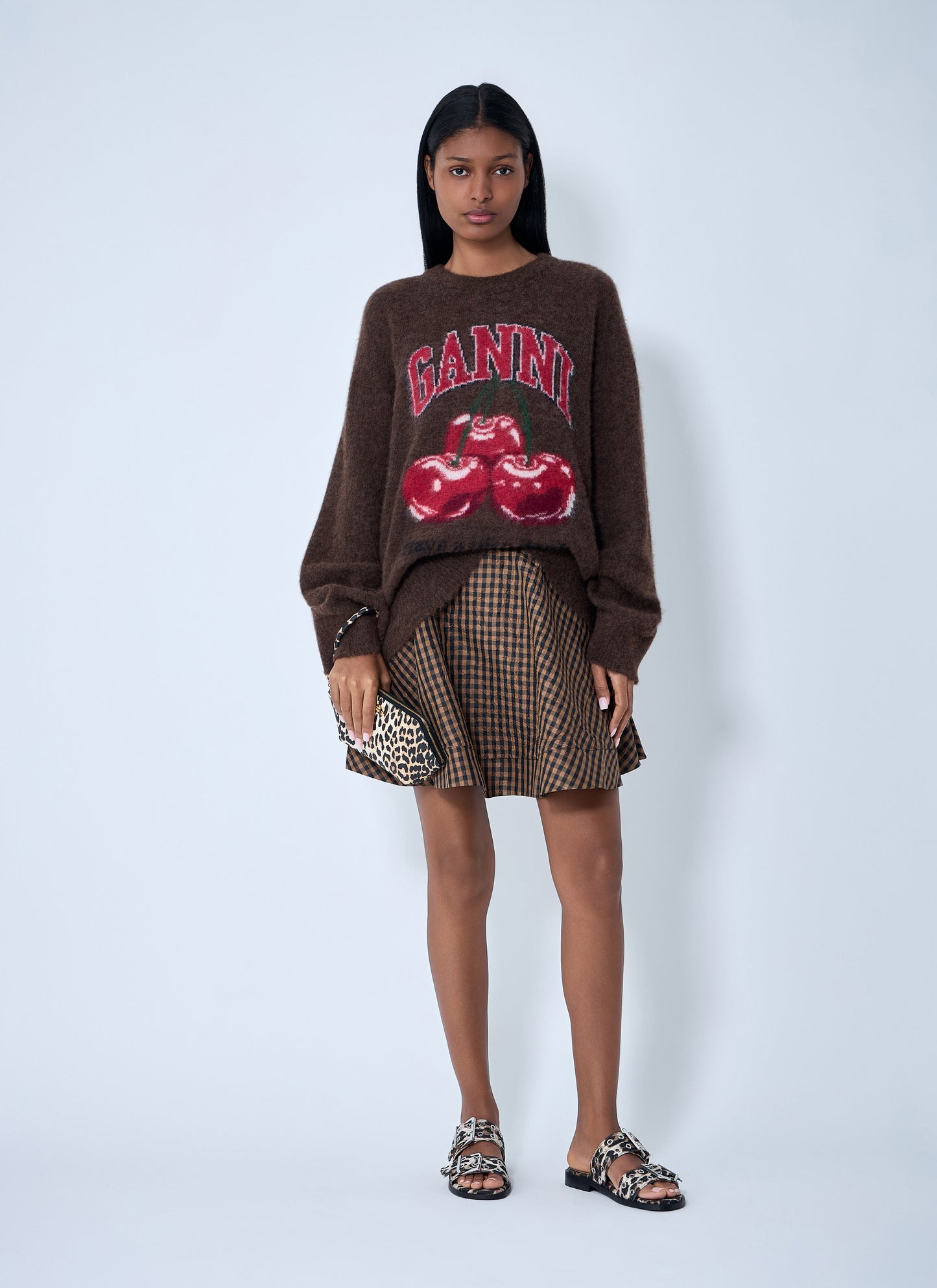 Ganni Women Brushed Knit Sweater GANNI