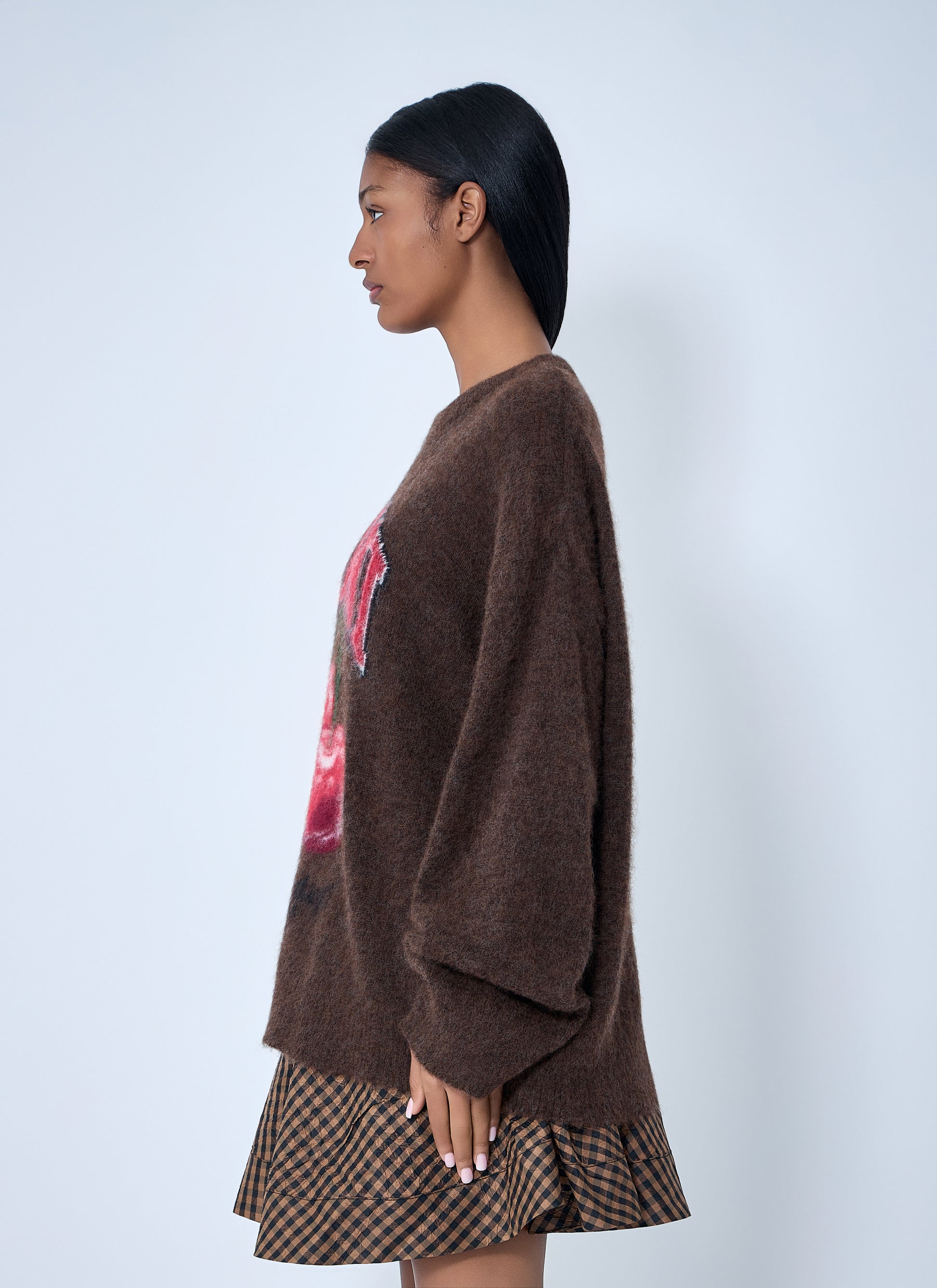 Ganni Women Brushed Knit Sweater GANNI