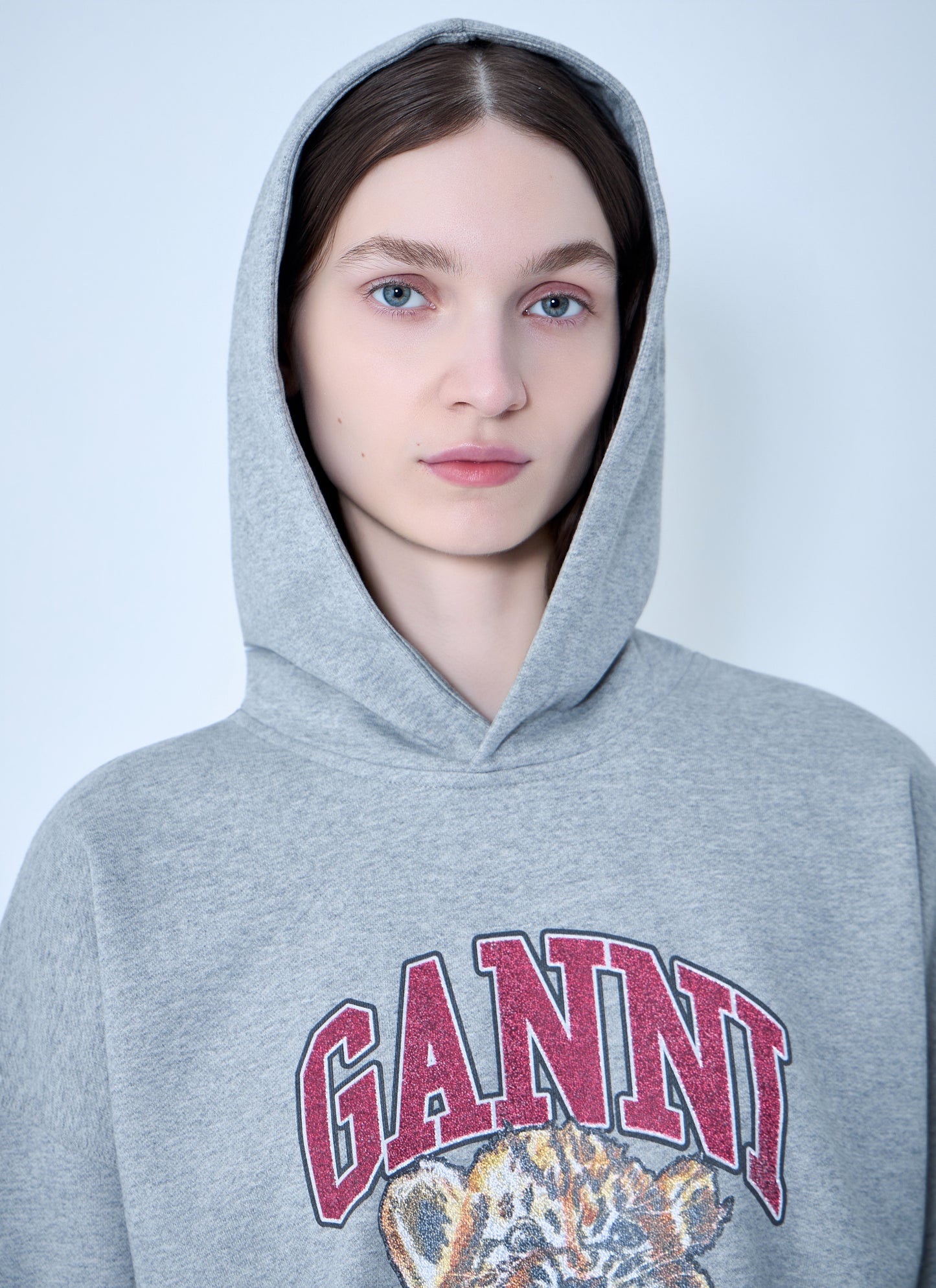 Ganni Women Isoli Beaded Baby Tiger Print Sweatshirt GANNI